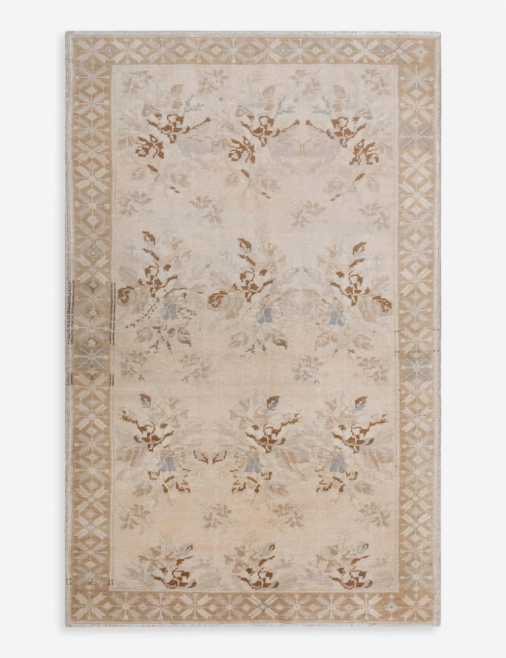 Lulu and Georgia - Vintage Turkish Hand - Knotted Wool Rug No. 593, 4'4" x 7'11"