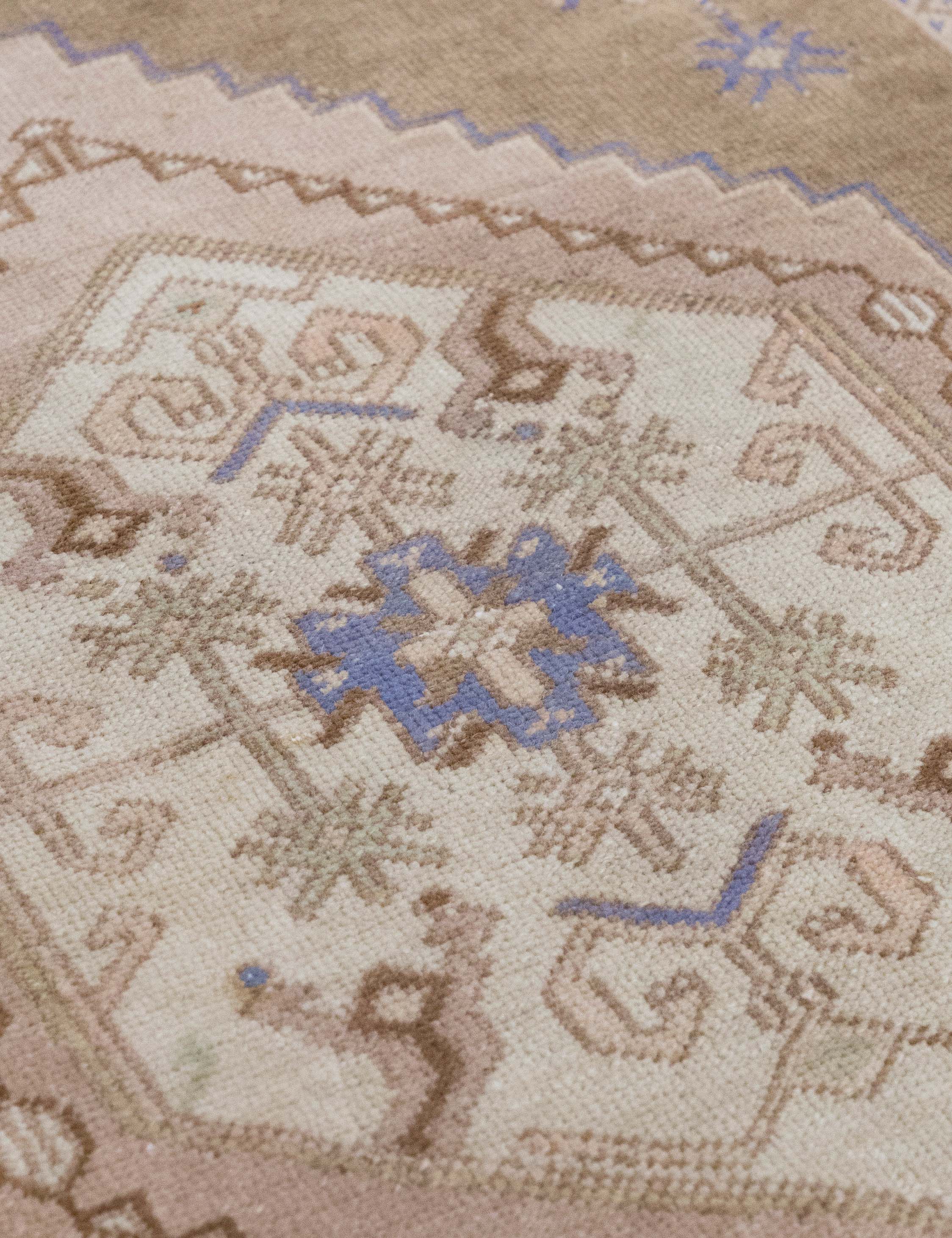 Lulu and Georgia - Vintage Turkish Hand - Knotted Wool Rug No. 594, 4' x 7'7"