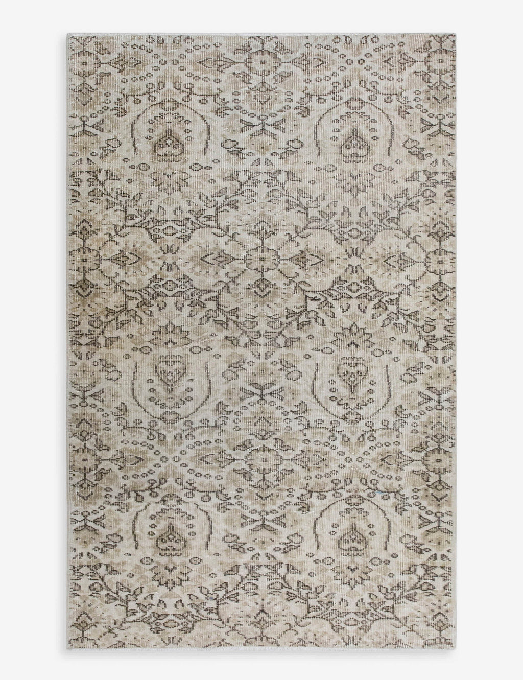 Lulu and Georgia - Vintage Turkish Hand - Knotted Wool Rug No. 595, 3'3" x 6'6"