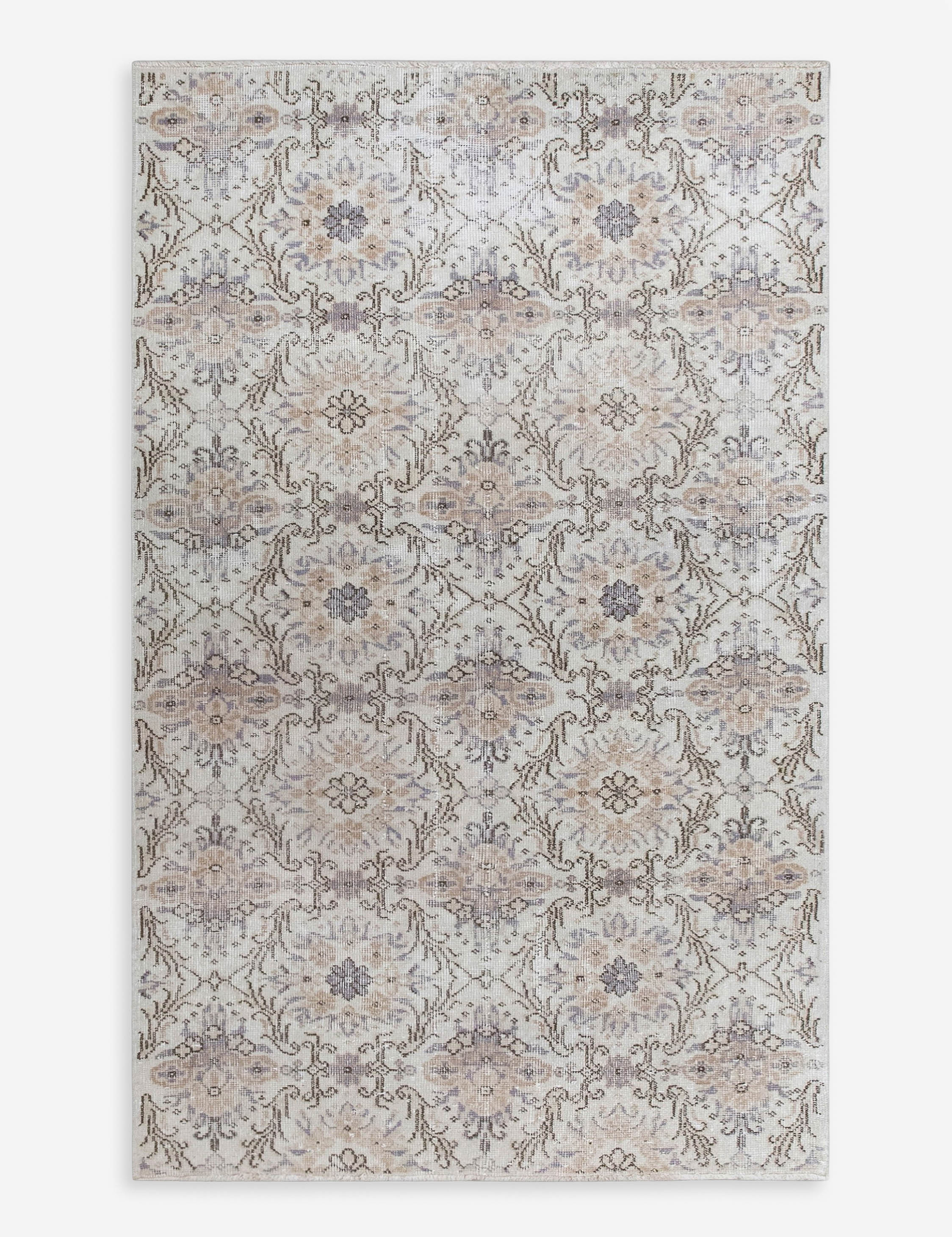 Lulu and Georgia - Vintage Turkish Hand - Knotted Wool Rug No. 596, 3'11" x 7'1"