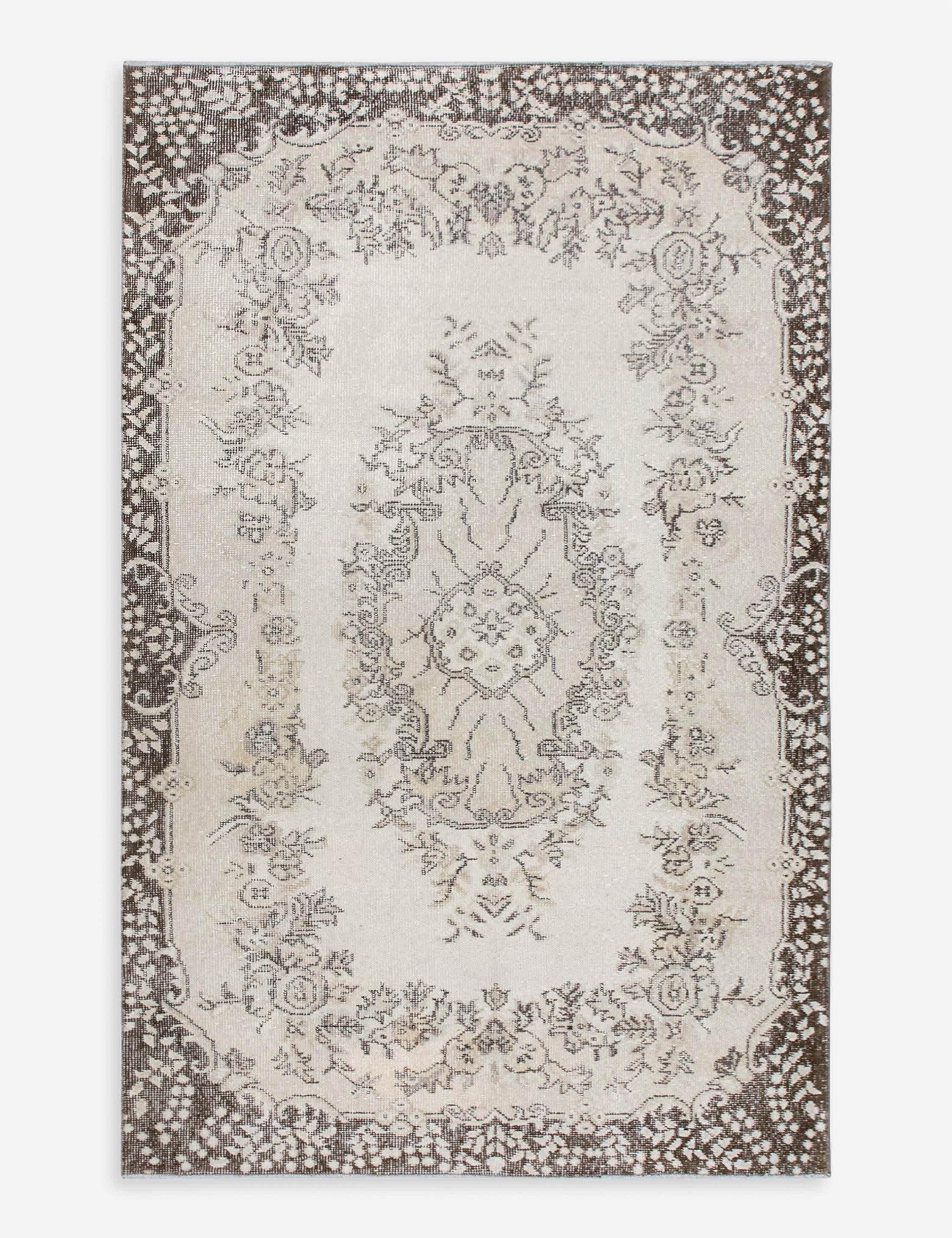 Lulu and Georgia - Vintage Turkish Hand - Knotted Wool Rug No. 599, 3'11" x 7'2"