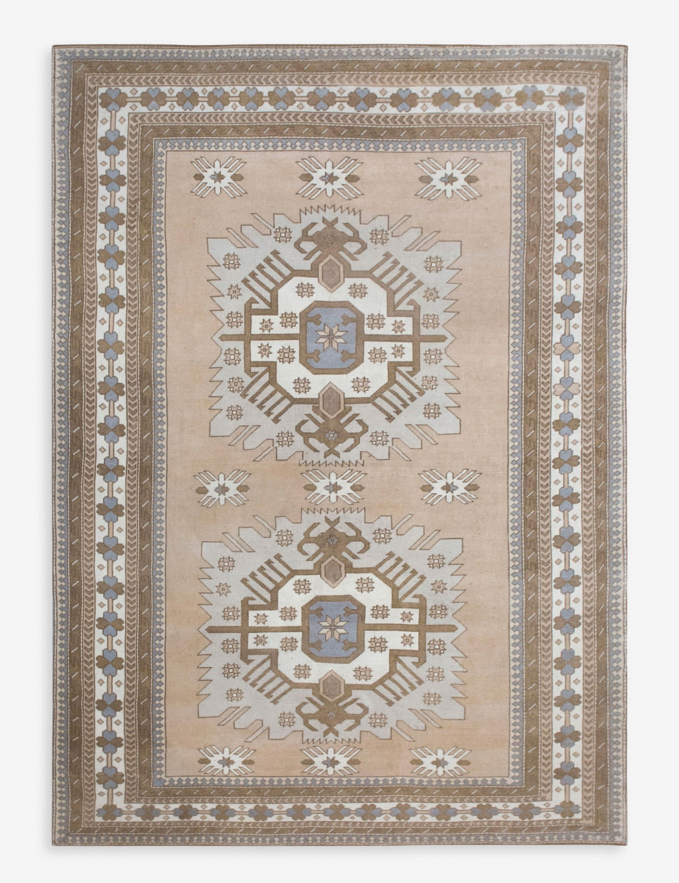 Lulu and Georgia - Vintage Turkish Hand - Knotted Wool Rug No. 600, 7'12" x 12'3"