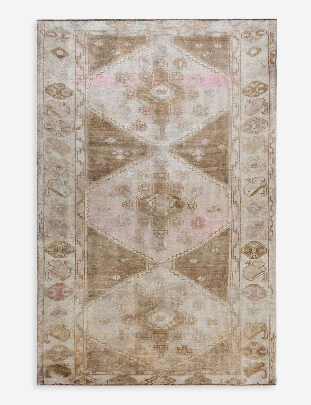 Lulu and Georgia - Vintage Turkish Hand - Knotted Wool Rug No. 601, 4'5" x 7'8"
