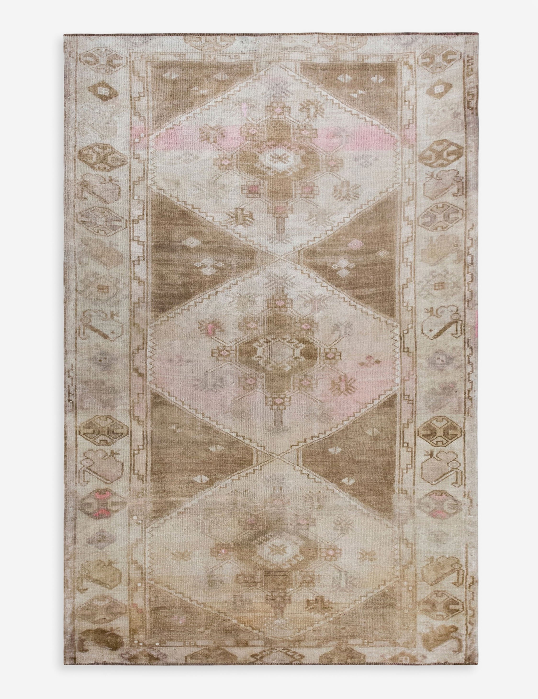 Lulu and Georgia - Vintage Turkish Hand - Knotted Wool Rug No. 601, 4'5" x 7'8"
