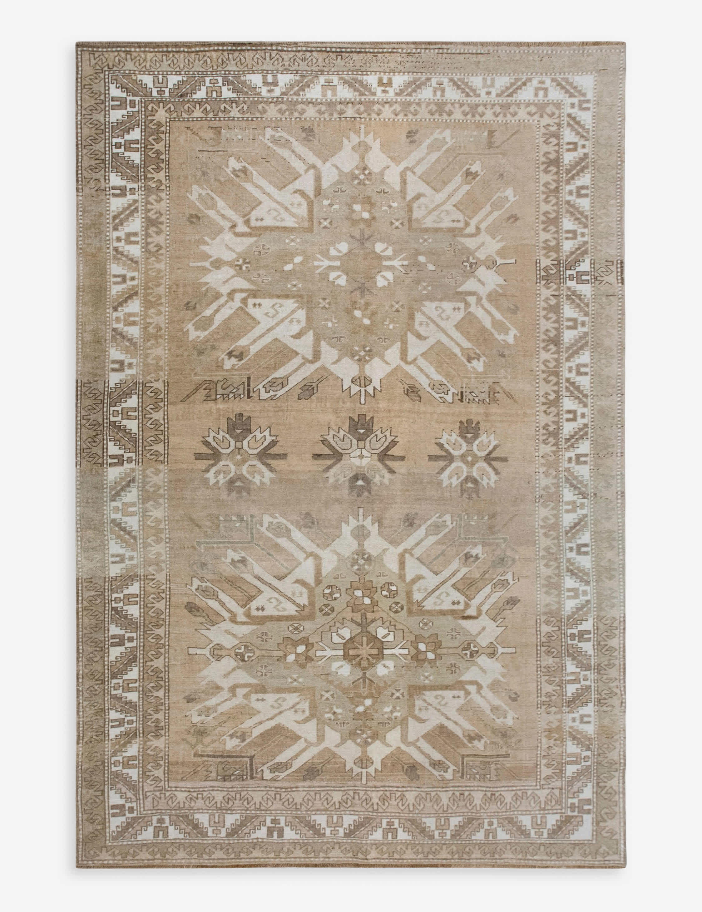 Lulu and Georgia - Vintage Turkish Hand - Knotted Wool Rug No. 603, 6'1" x 9'9"