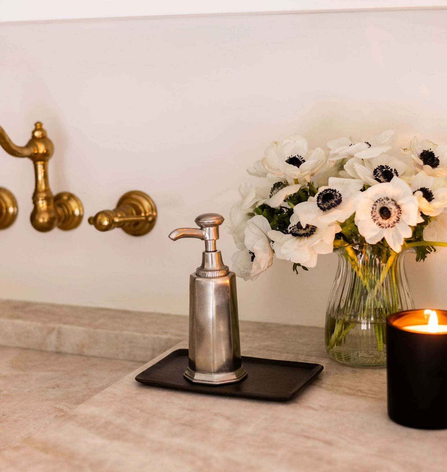 Amber Interiors - Pewter Soap Dispenser