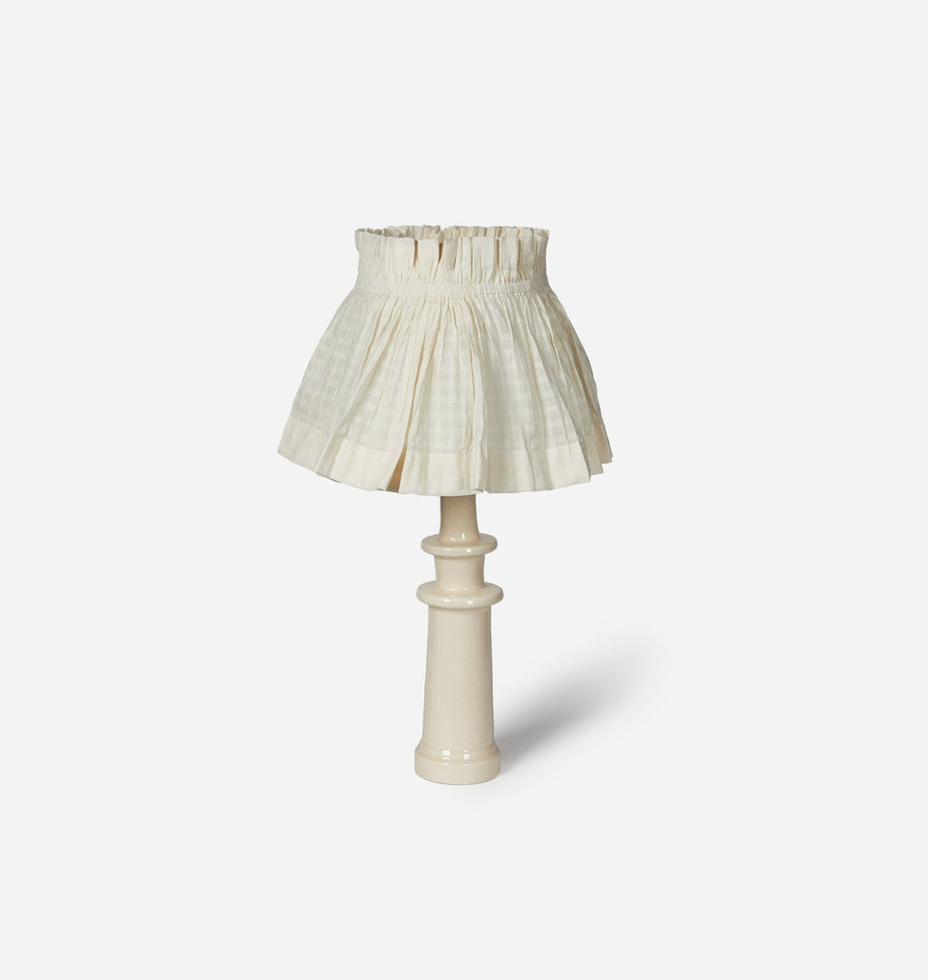 Amber Interiors - Checked Cotton Table Lamp Shade