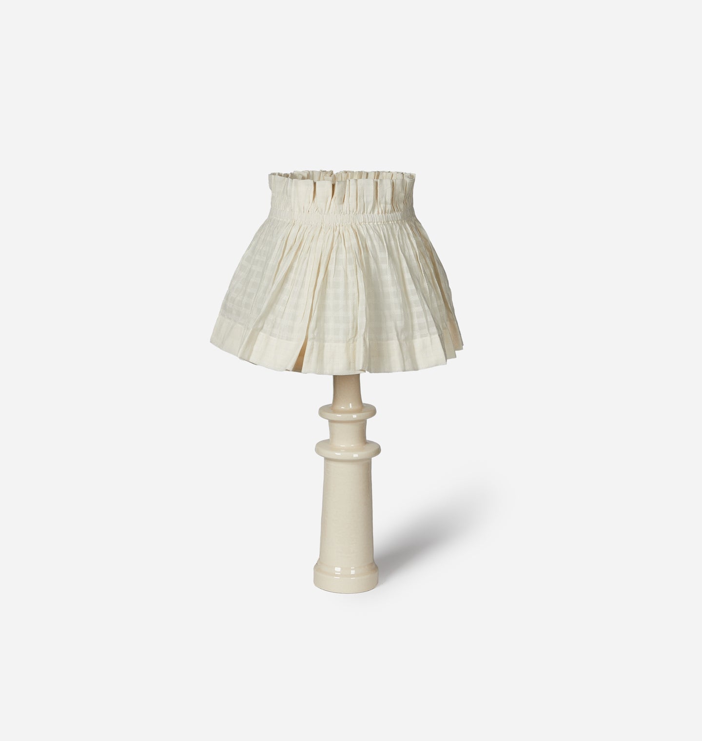 Amber Interiors - Checked Cotton Table Lamp Shade