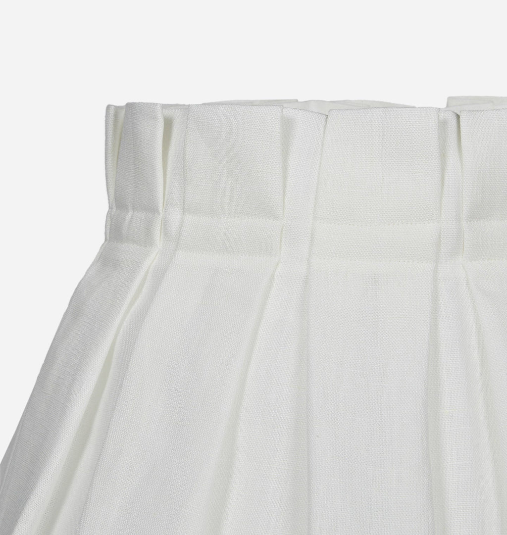 Amber Interiors - White Linen Table Lamp Shade
