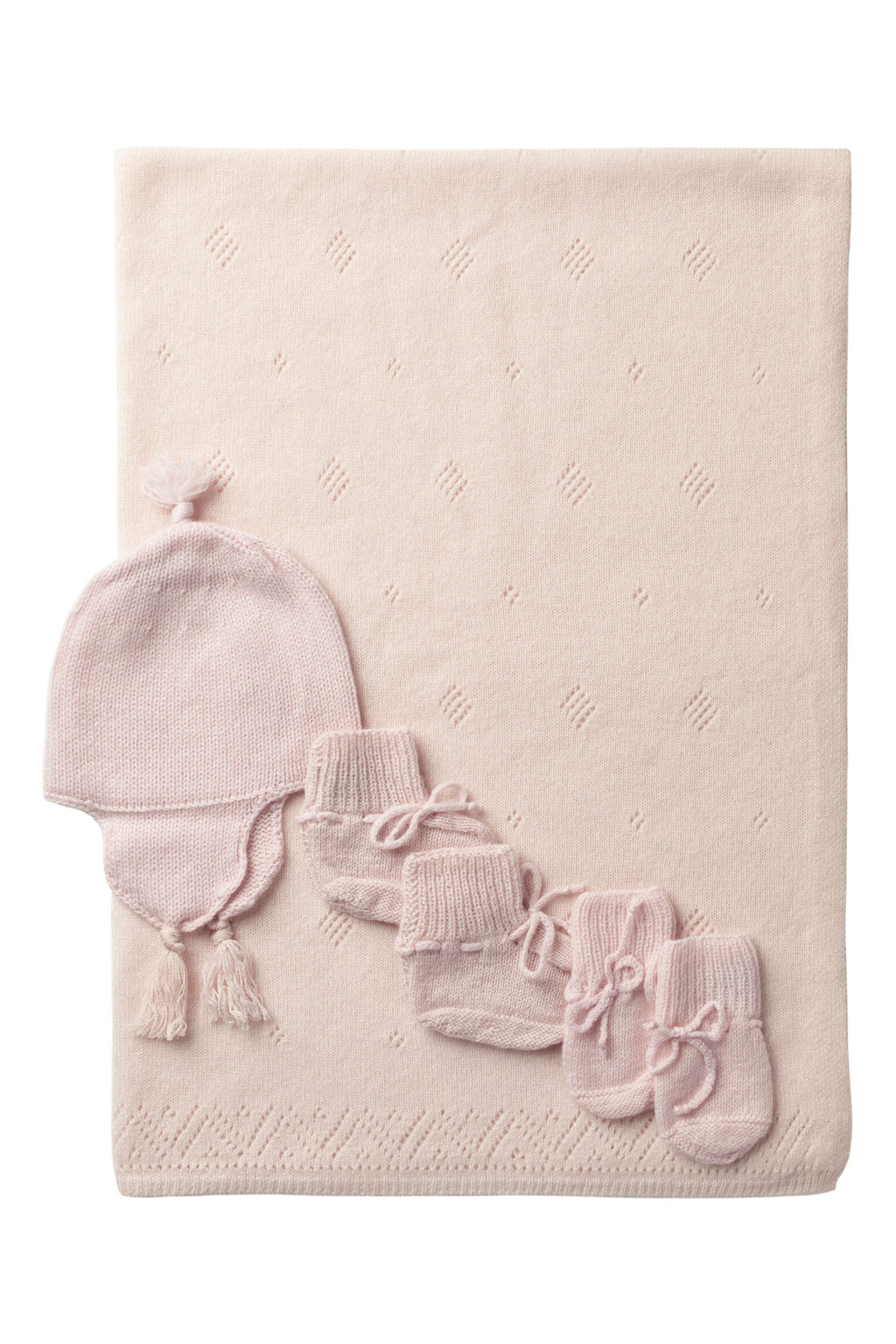 Johnstons of Elgin - Baby's Pink Cashmere Gift Set