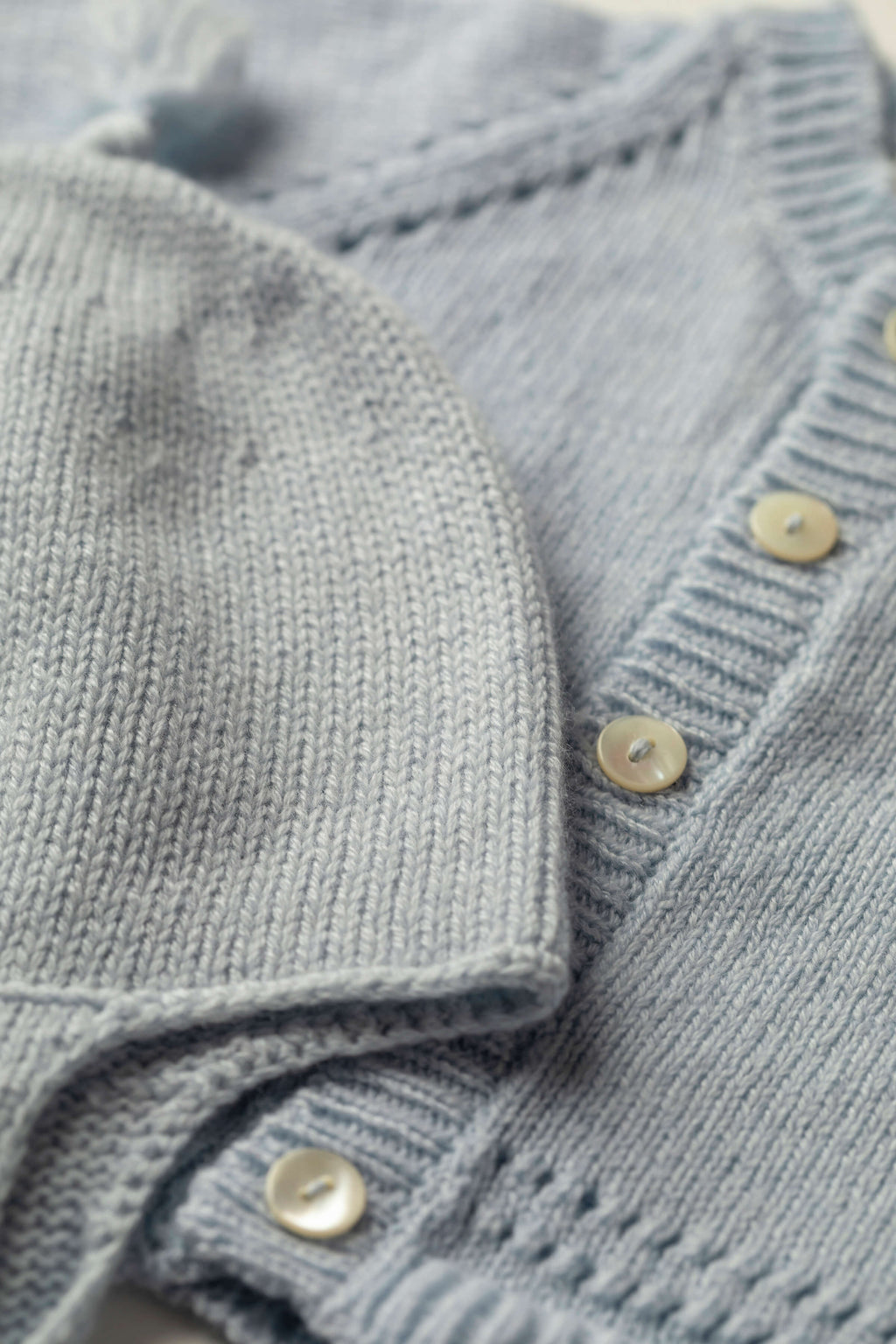 Johnstons of Elgin - Baby's Blue Cashmere Cardigan Gift Set