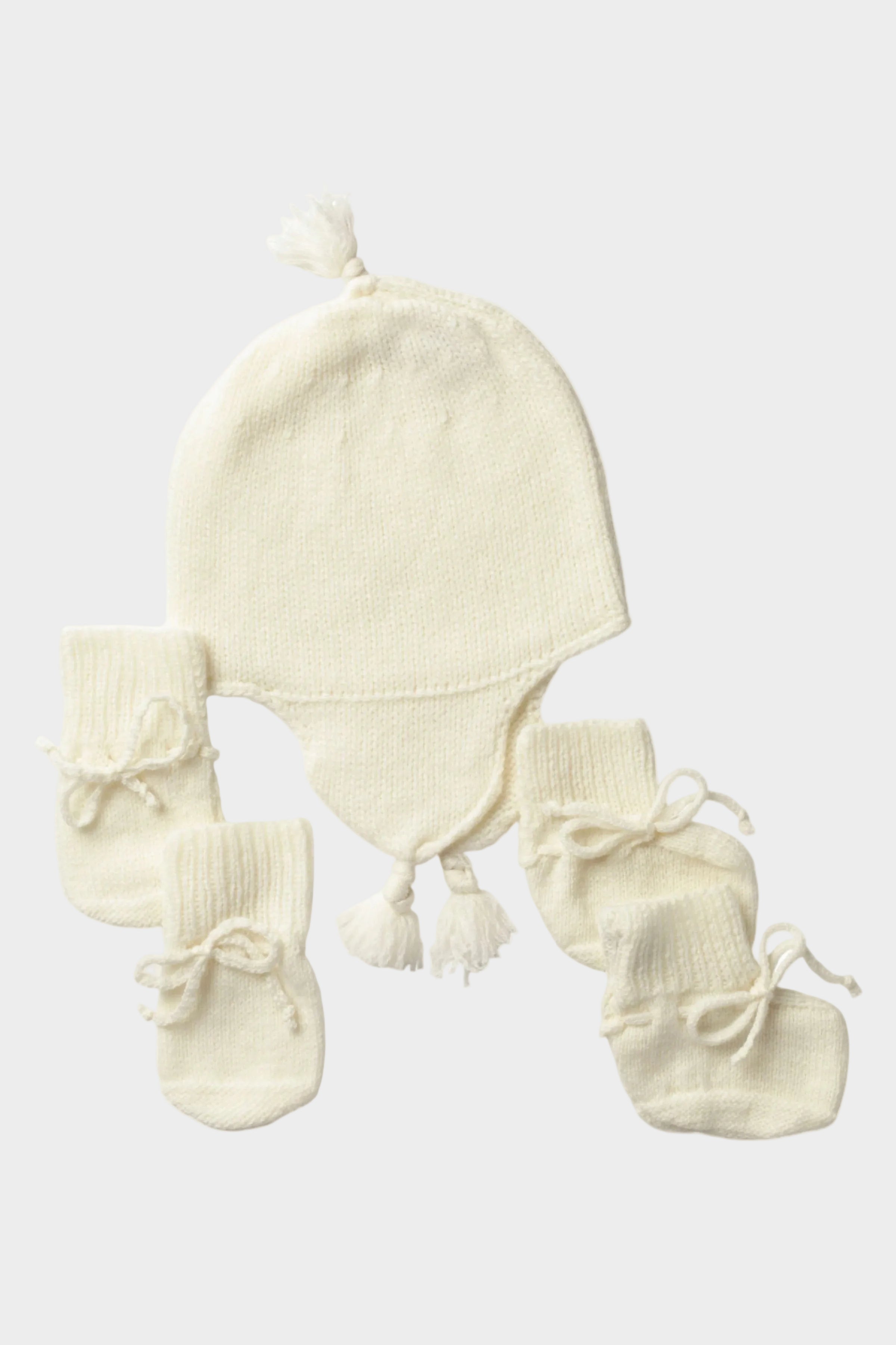 Johnstons of Elgin - Baby's White Cashmere Accessories Gift Set