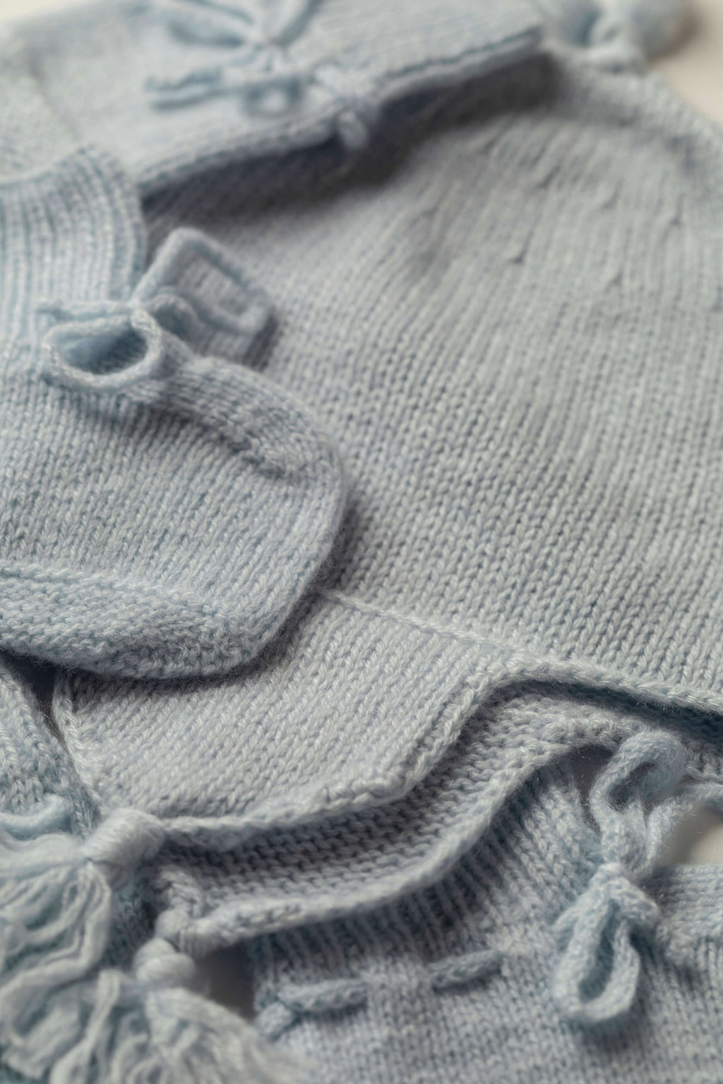 Johnstons of Elgin - Baby's Blue Cashmere Accessories Gift Set