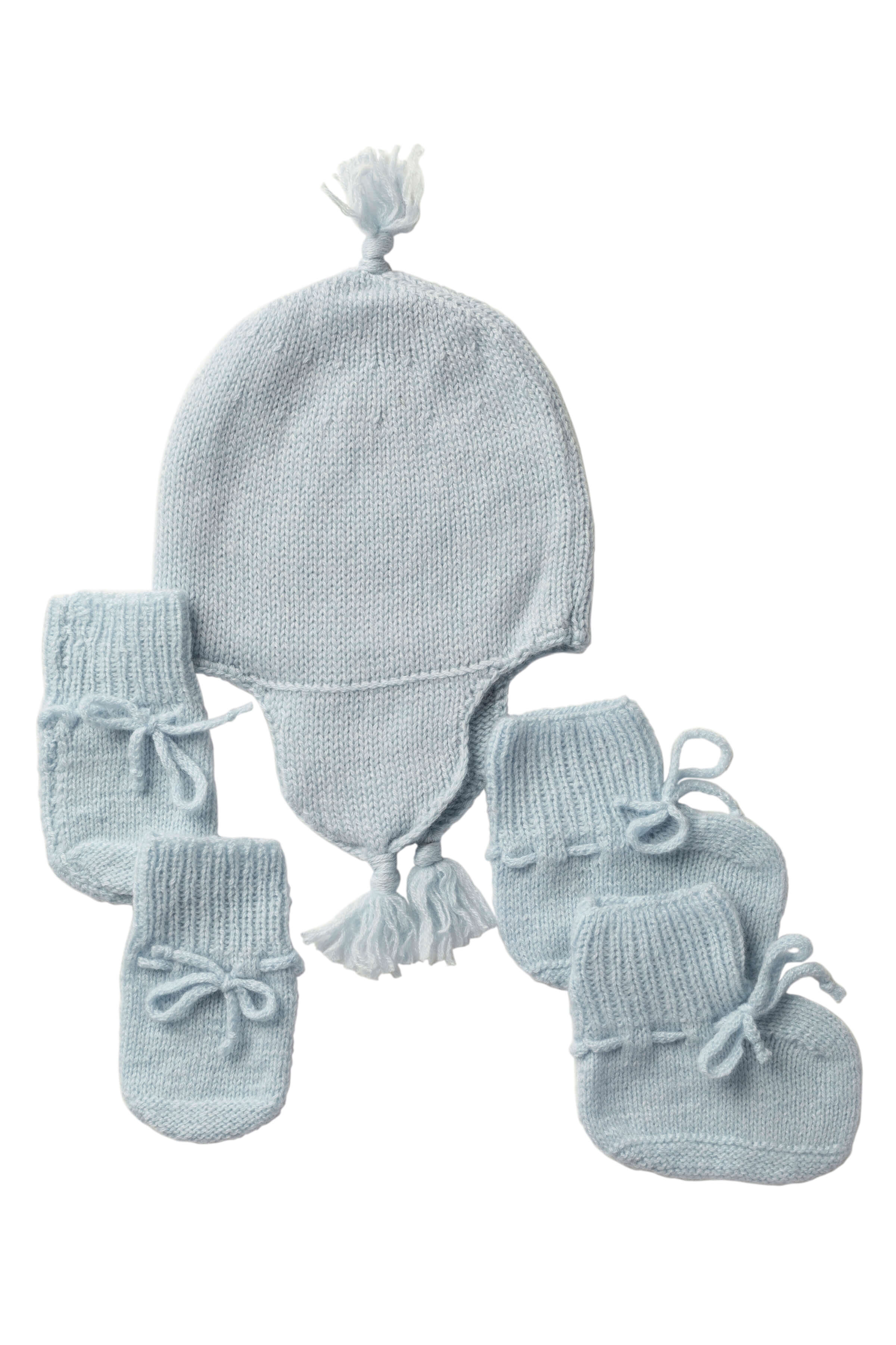 Johnstons of Elgin - Baby's Blue Cashmere Accessories Gift Set
