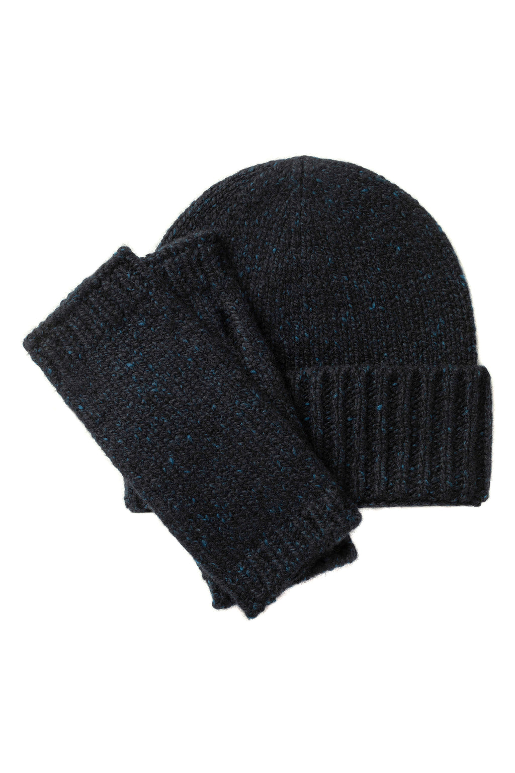 Johnstons of Elgin - Donegal Cashmere Dark Navy Wrist Warmers