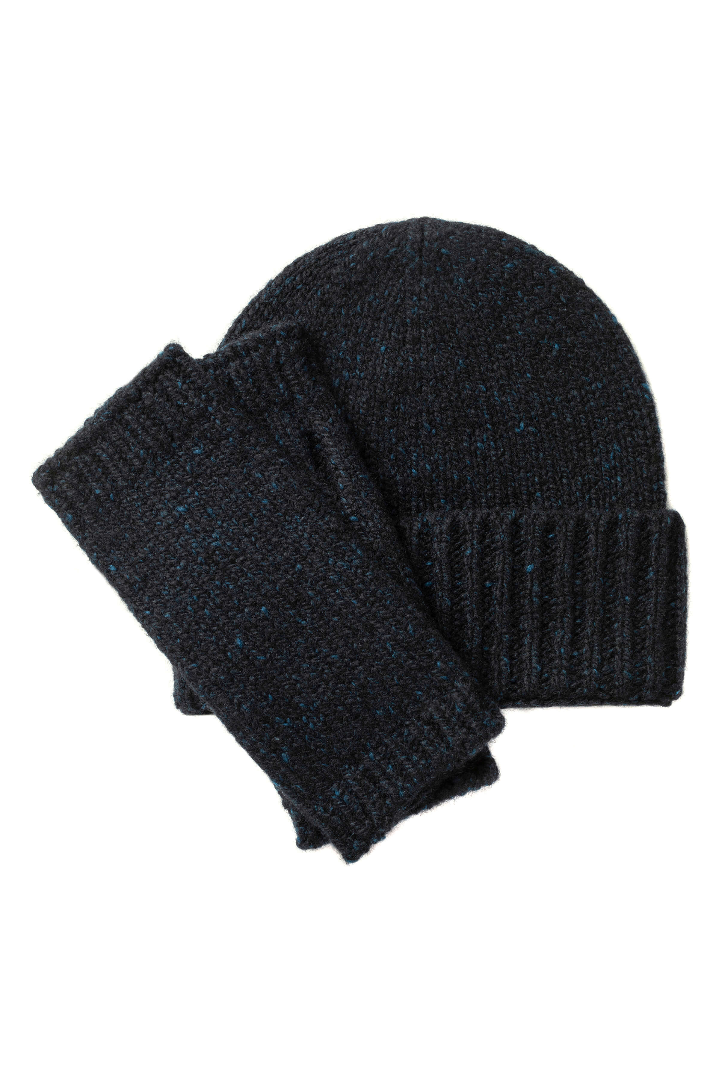 Johnstons of Elgin - Donegal Cashmere Dark Navy Wrist Warmers