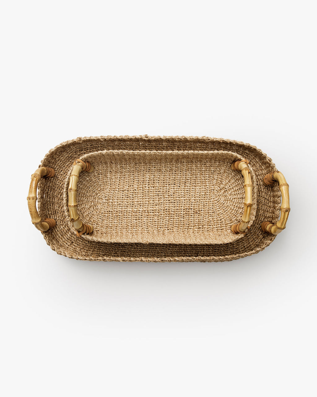 McGee & Co - Abaca Tray with Bamboo Handles
