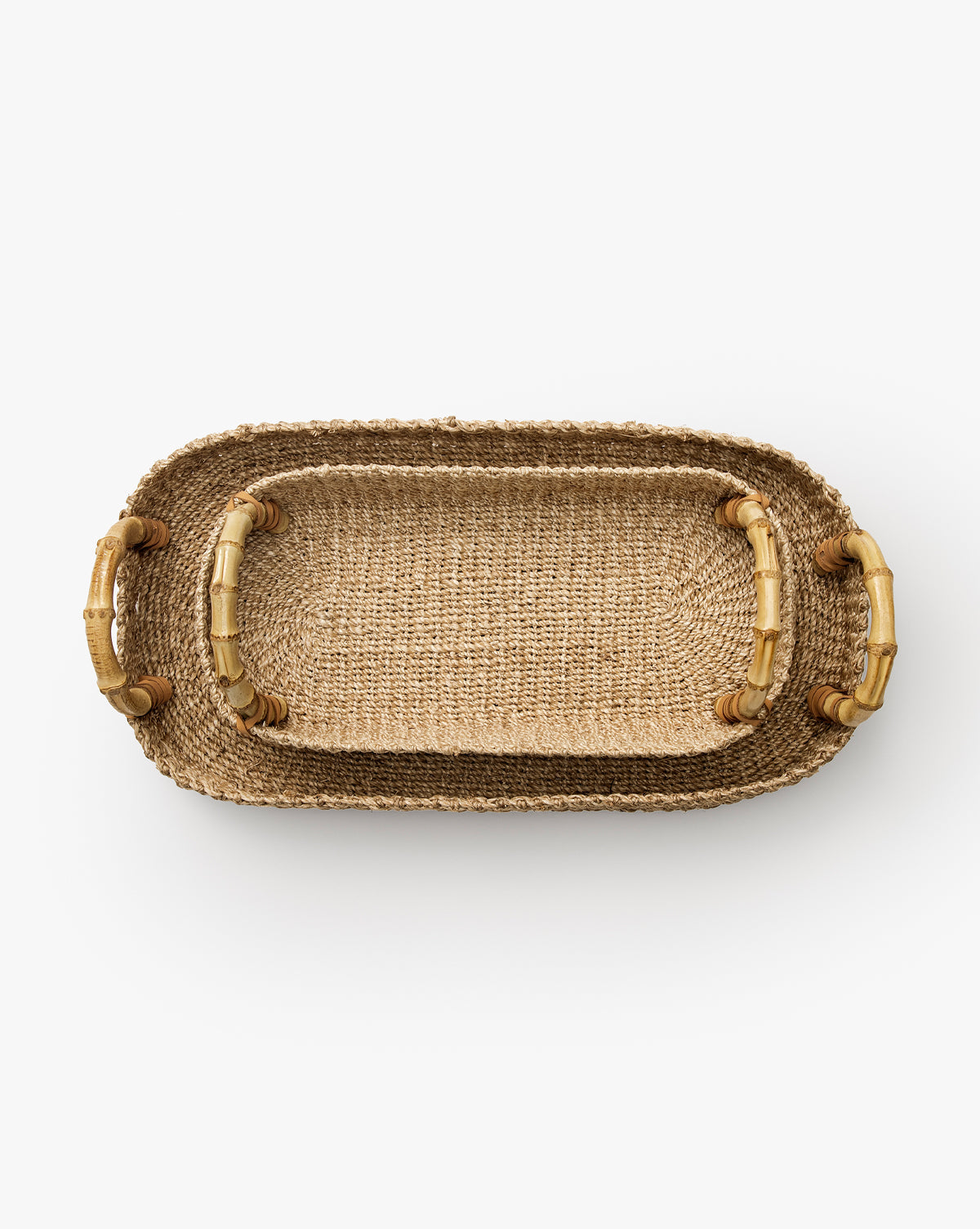 McGee & Co - Abaca Tray with Bamboo Handles