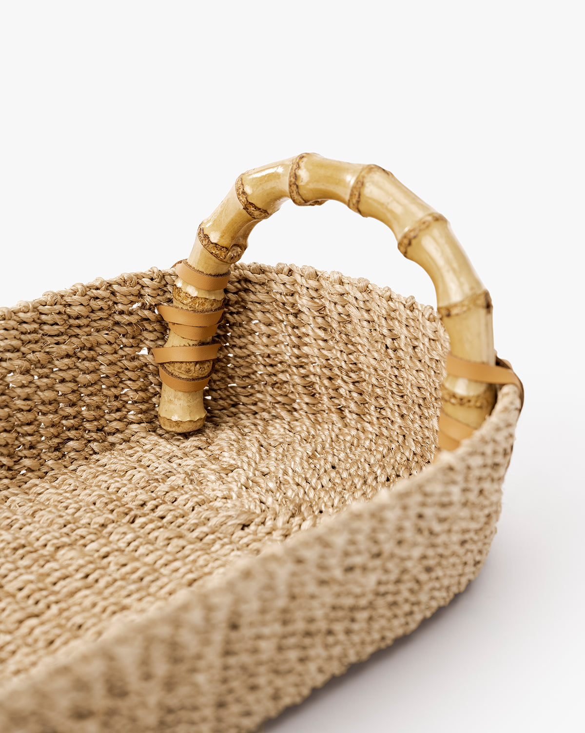 McGee & Co - Abaca Tray with Bamboo Handles