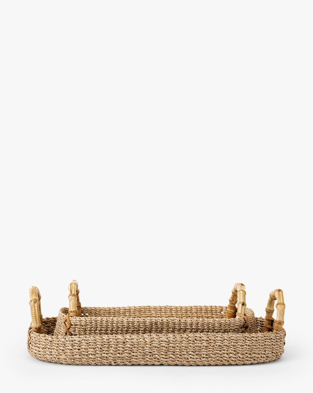 McGee & Co - Abaca Tray with Bamboo Handles