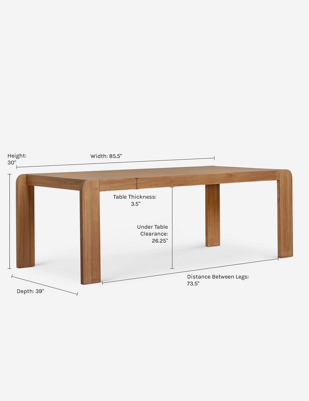 Lulu and Georgia - Abbot Outdoor Dining Table by Sarah Sherman Samuel