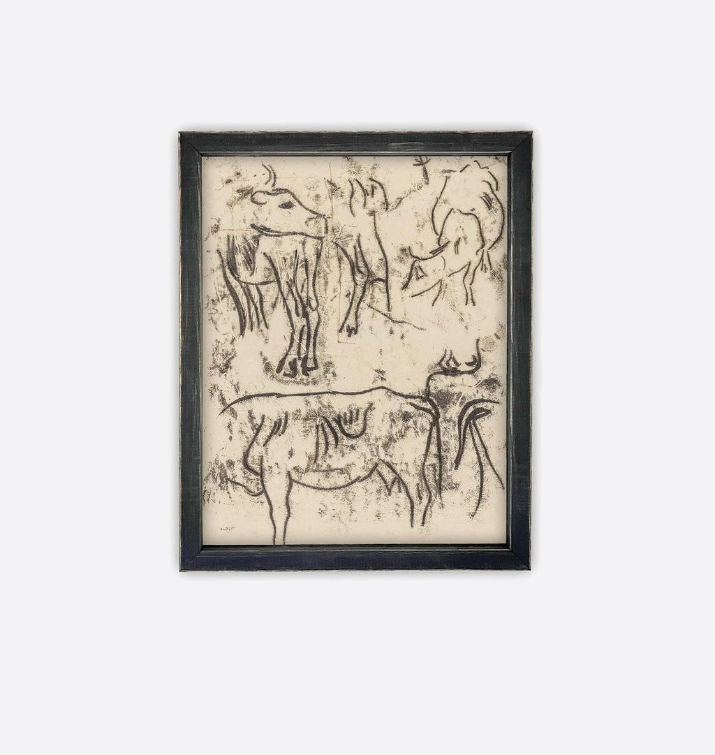 Amber Interiors - Animal Studies Framed Print 11" x 14" Black