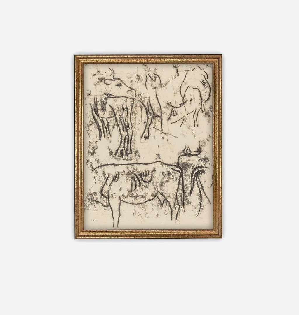 Amber Interiors - Animal Studies Framed Print 11" x 14" Black