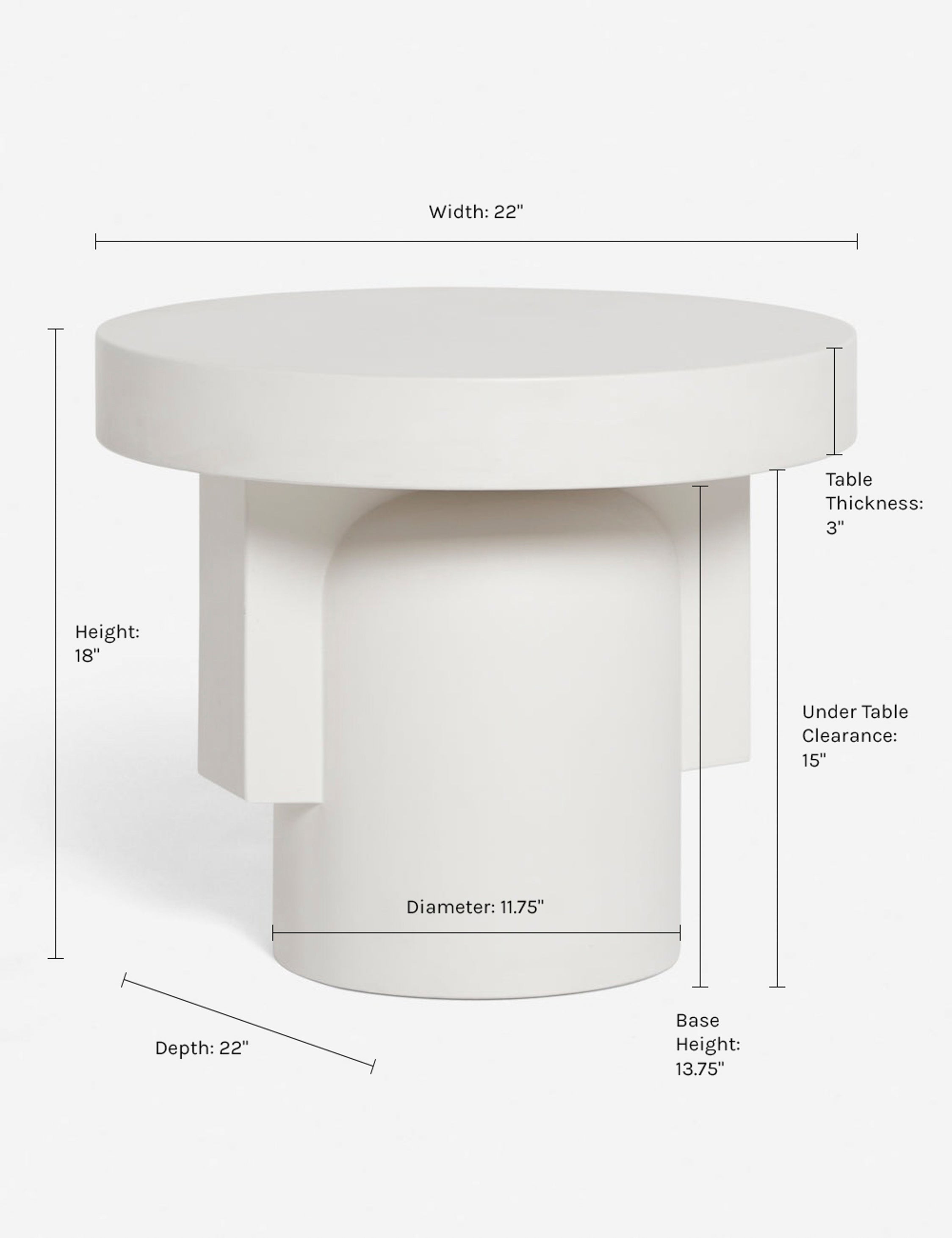 Lulu and Georgia - Anja Indoor / Outdoor Round Side Table