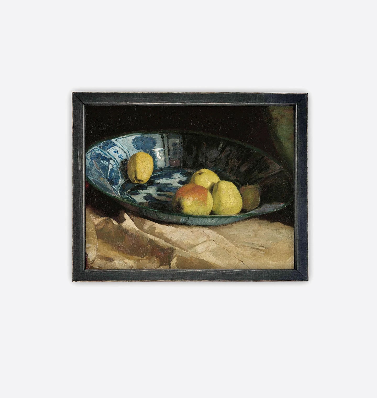 Amber Interiors - Apples in a Delft Bowl Framed Print