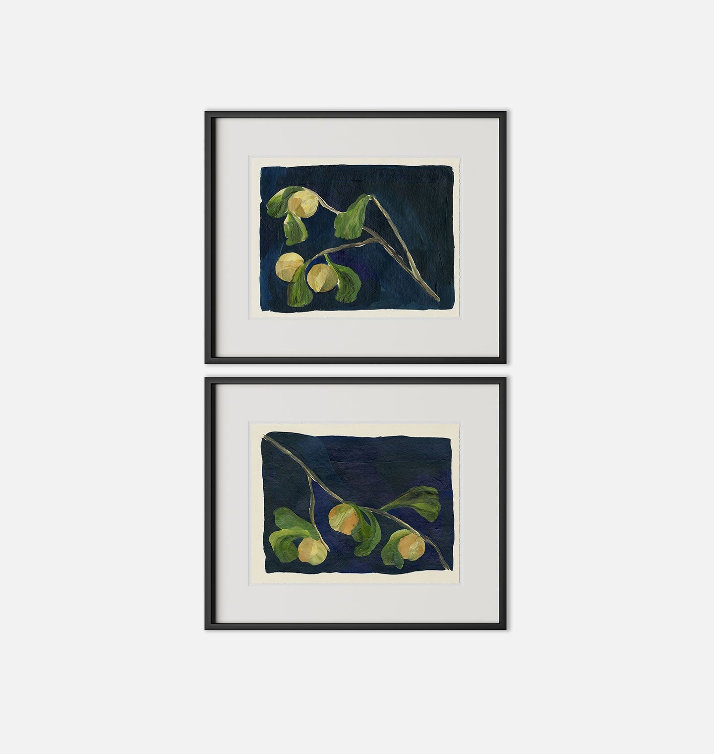 Amber Interiors - Apricot Diptych I Framed Print
