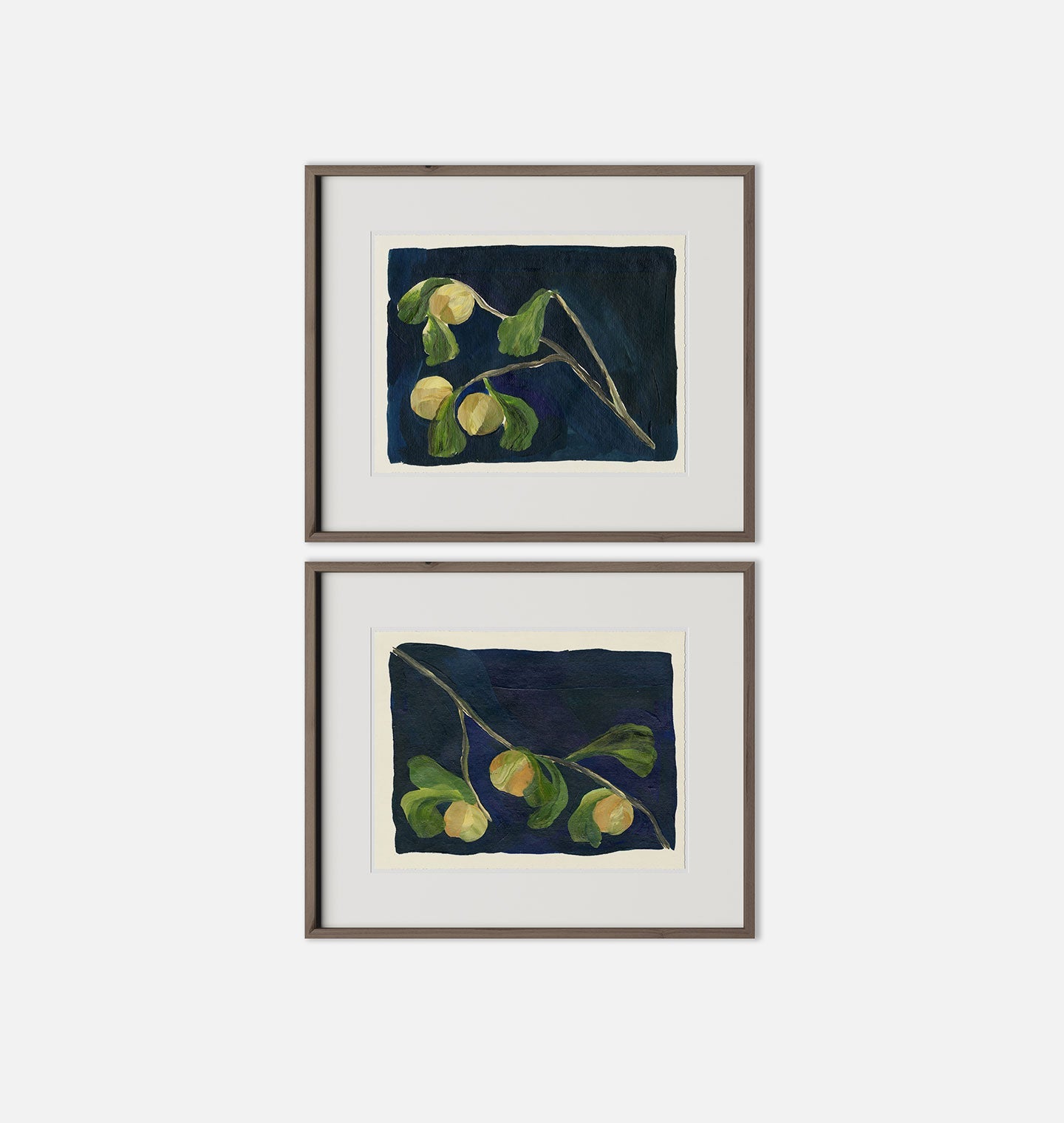 Amber Interiors - Apricot Diptych I Framed Print