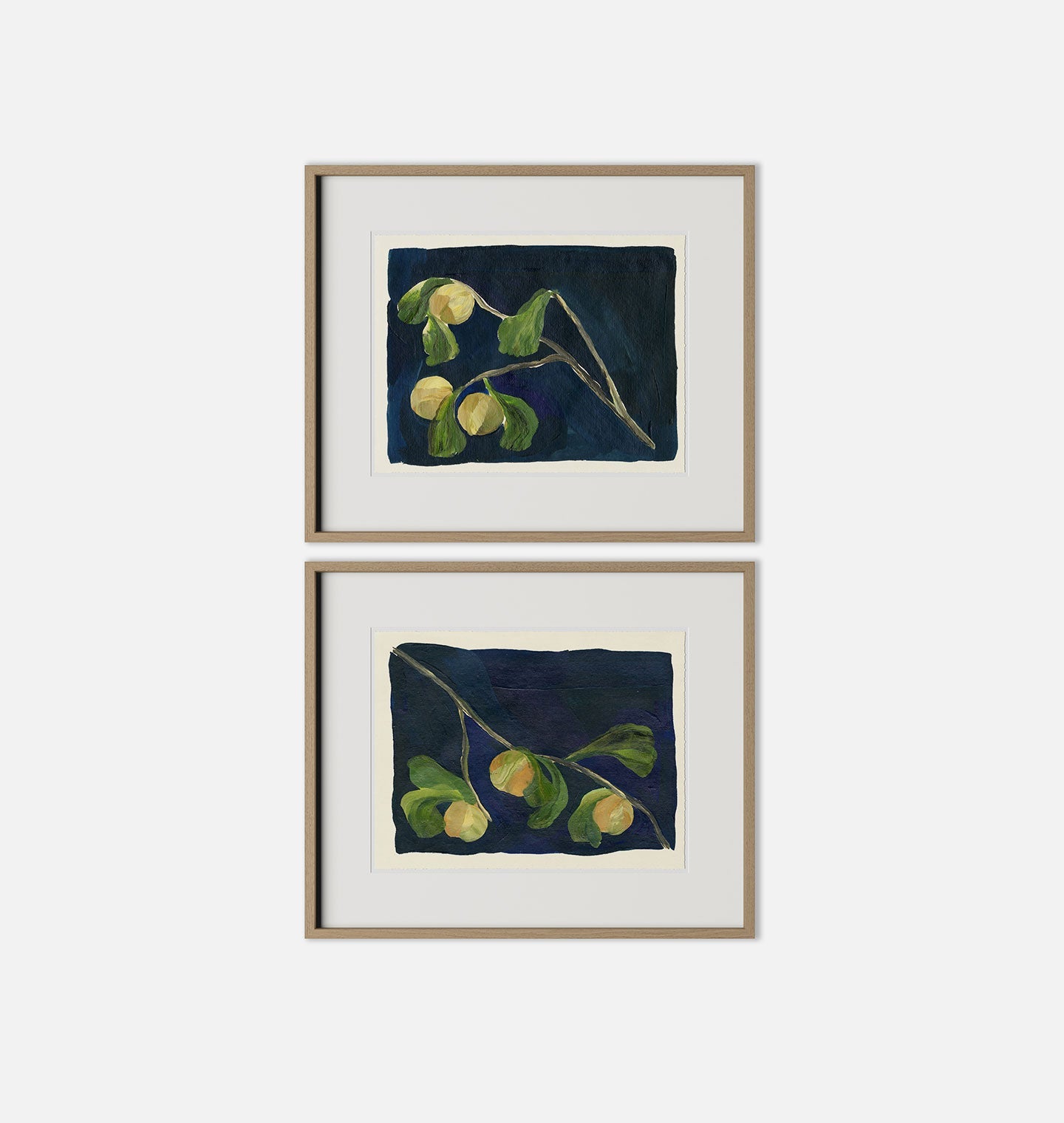 Amber Interiors - Apricot Diptych I Framed Print