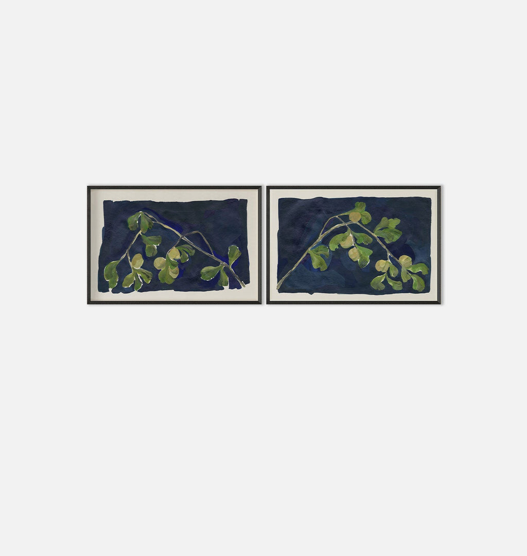 Amber Interiors - Apricot Diptych II Framed Print