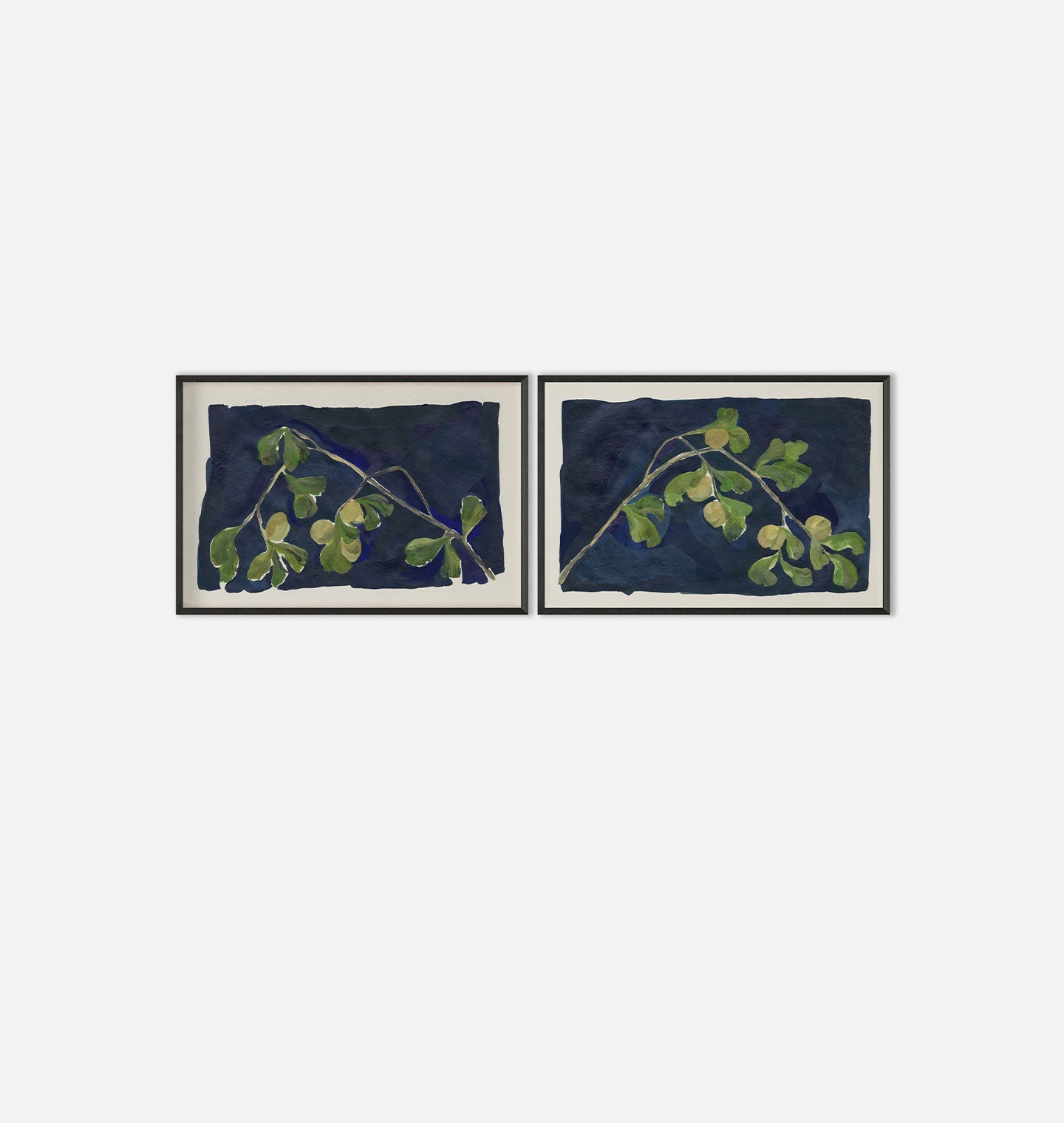 Amber Interiors - Apricot Diptych II Framed Print