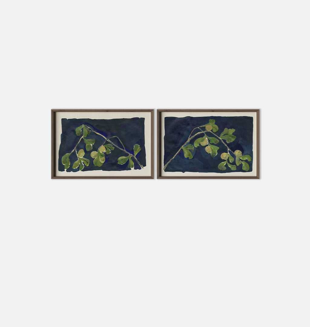 Amber Interiors - Apricot Diptych II Framed Print