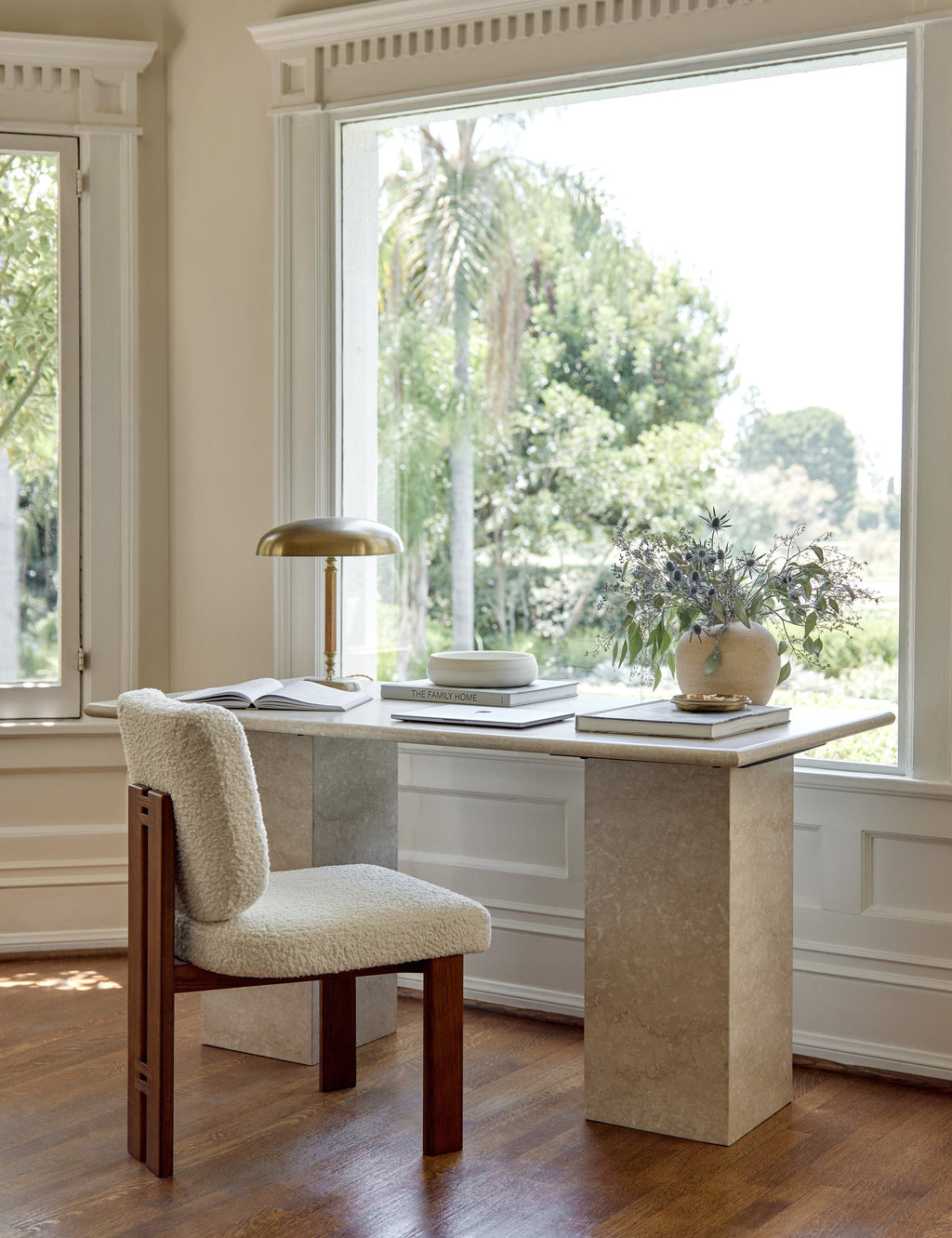 Lulu and Georgia - Open Box: Leonel Desk, Cream Marble