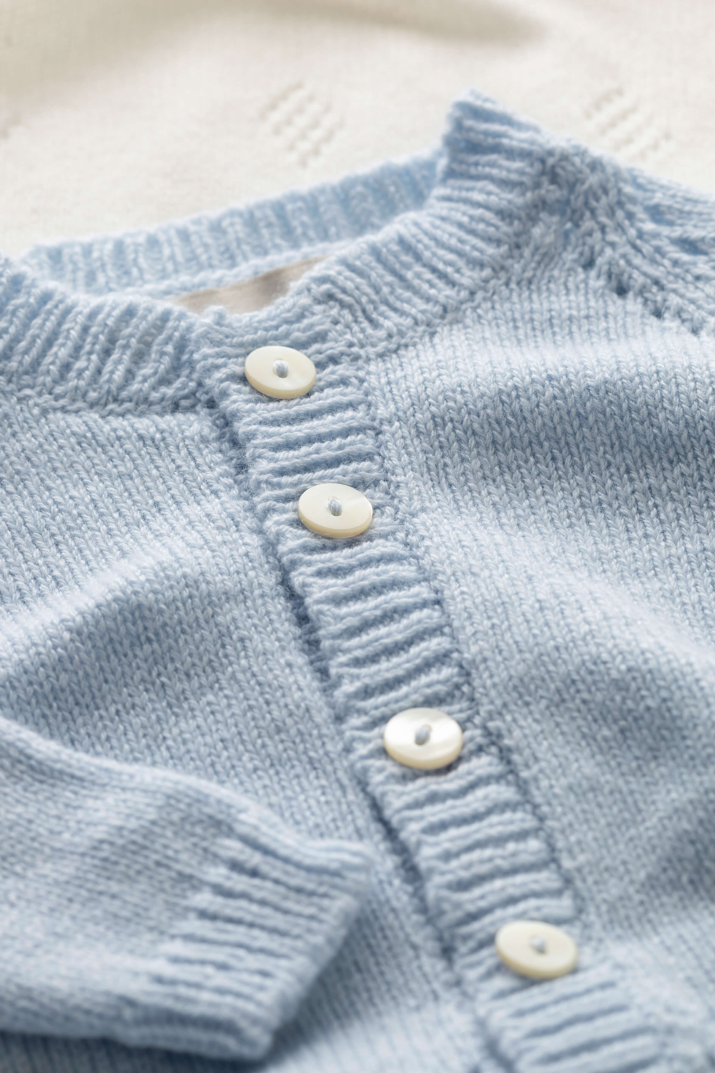 Johnstons of Elgin - Blue Cashmere Baby Cardigan