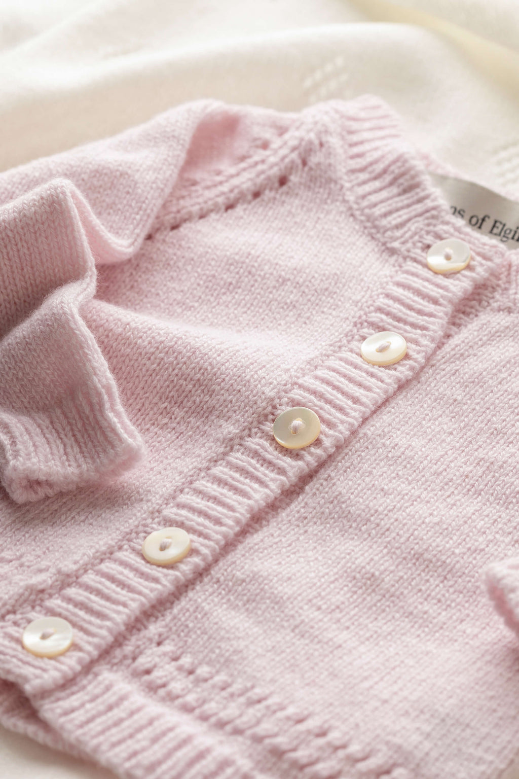 Johnstons of Elgin - Pink Cashmere Baby Cardigan