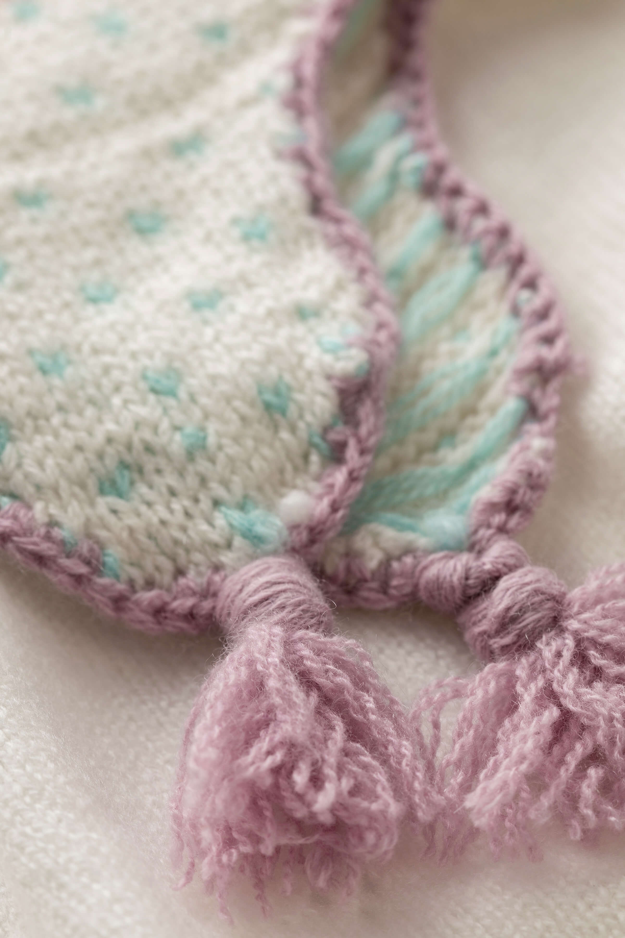 Johnstons of Elgin - Pink Cashmere Fairisle Baby Hat
