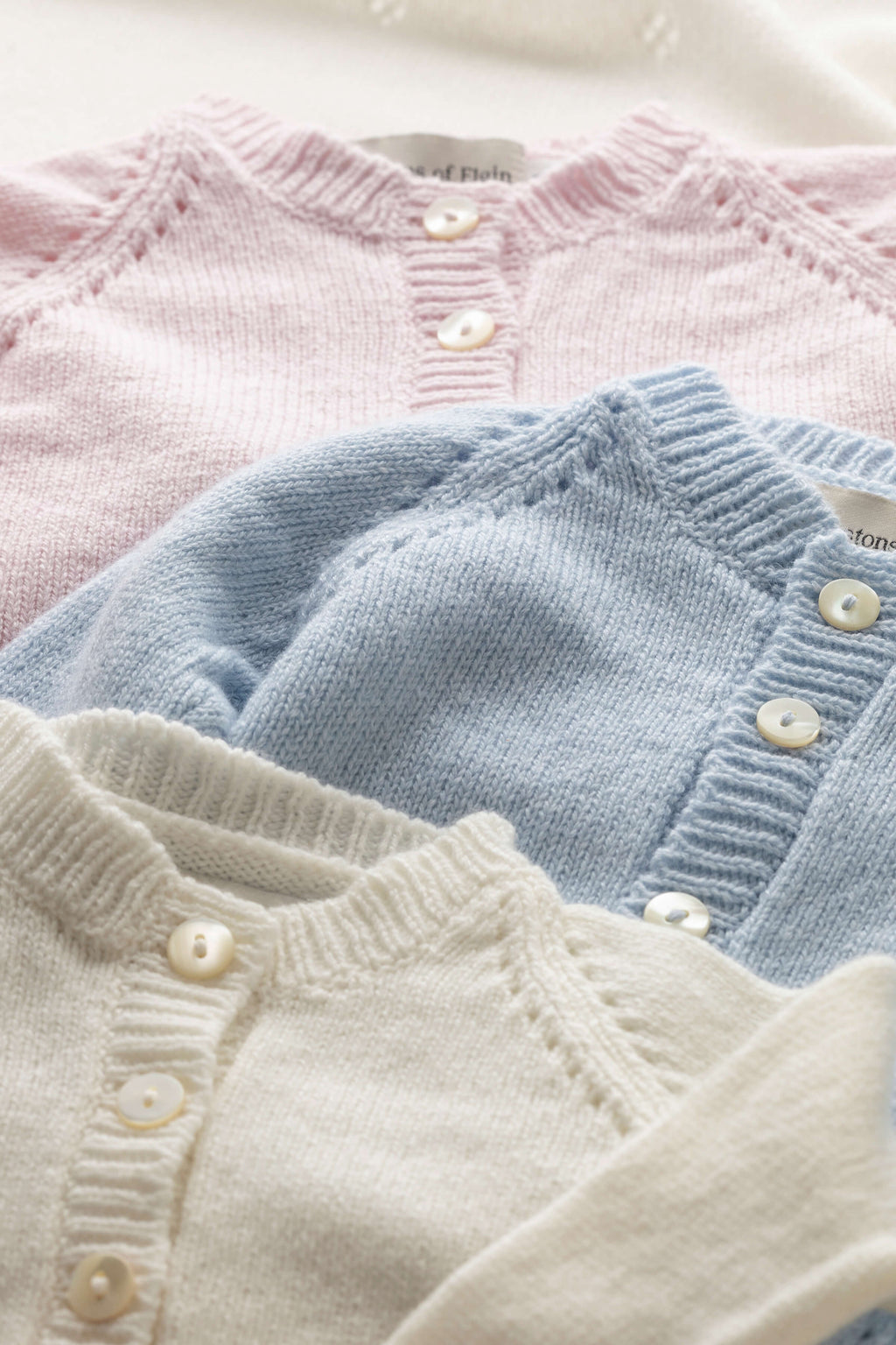 Johnstons of Elgin - Pink Cashmere Baby Cardigan