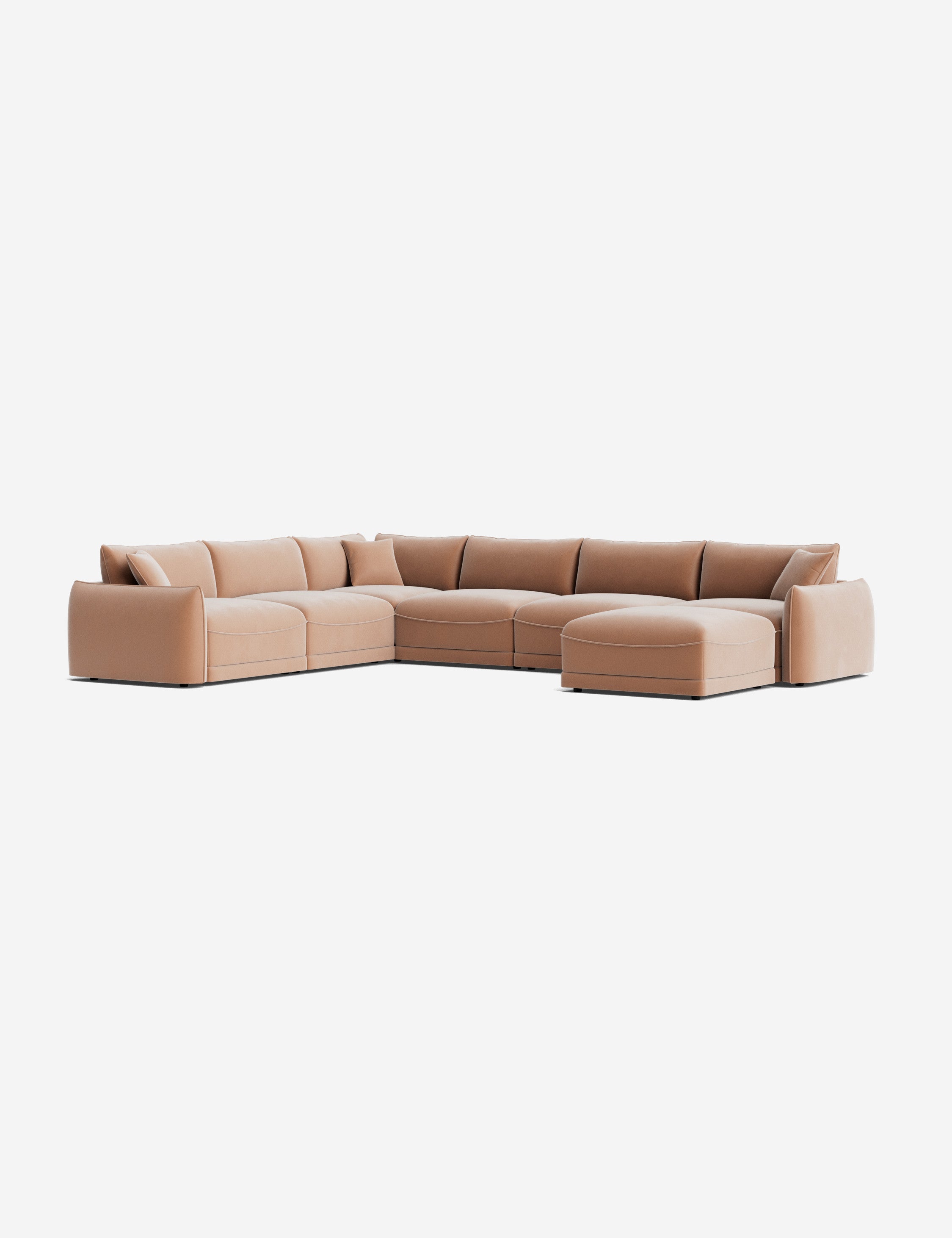Lulu and Georgia - Balmer Modular Corner Sectional Sofa With Ottoman