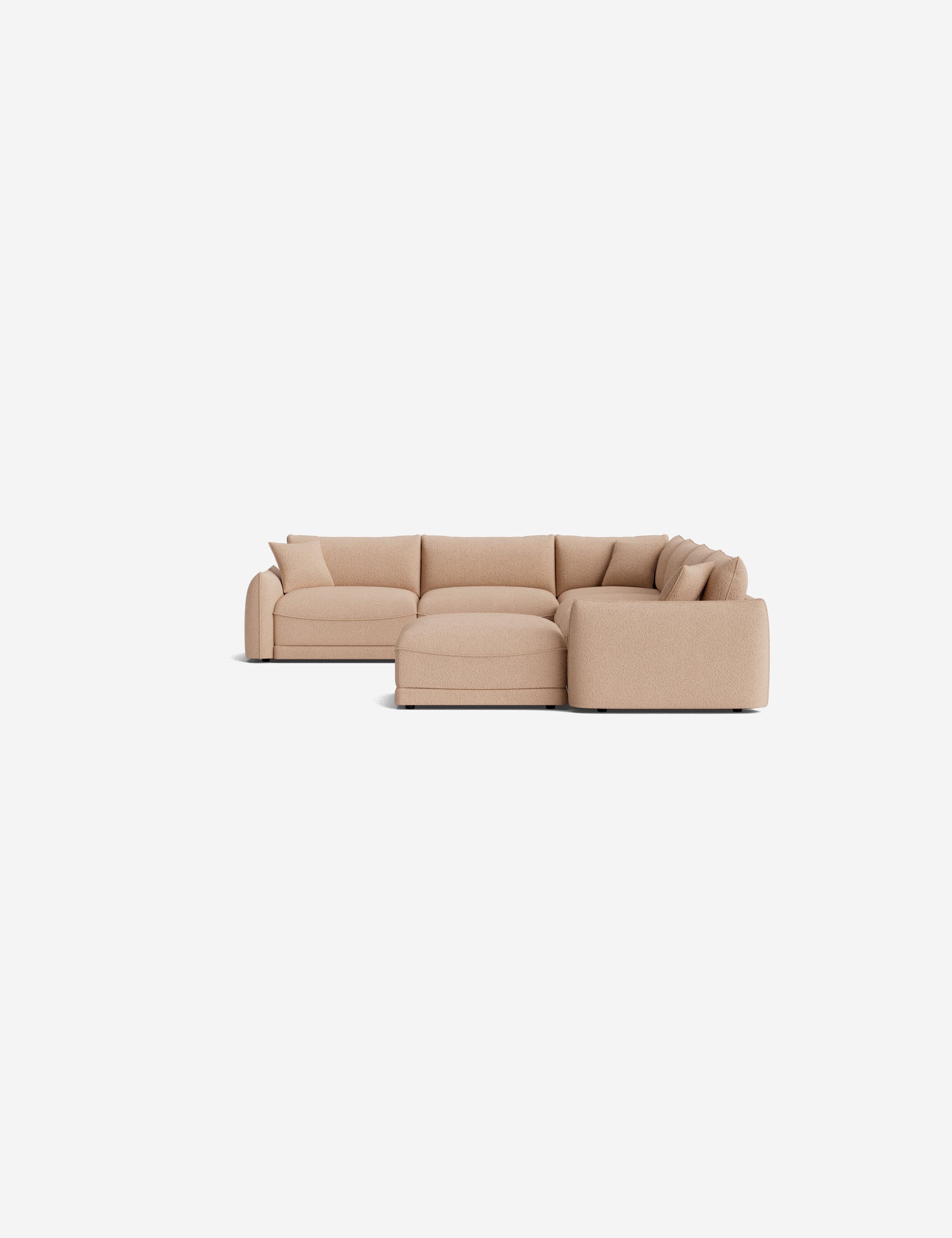 Lulu and Georgia - Balmer Modular Corner Sectional Sofa With Ottoman