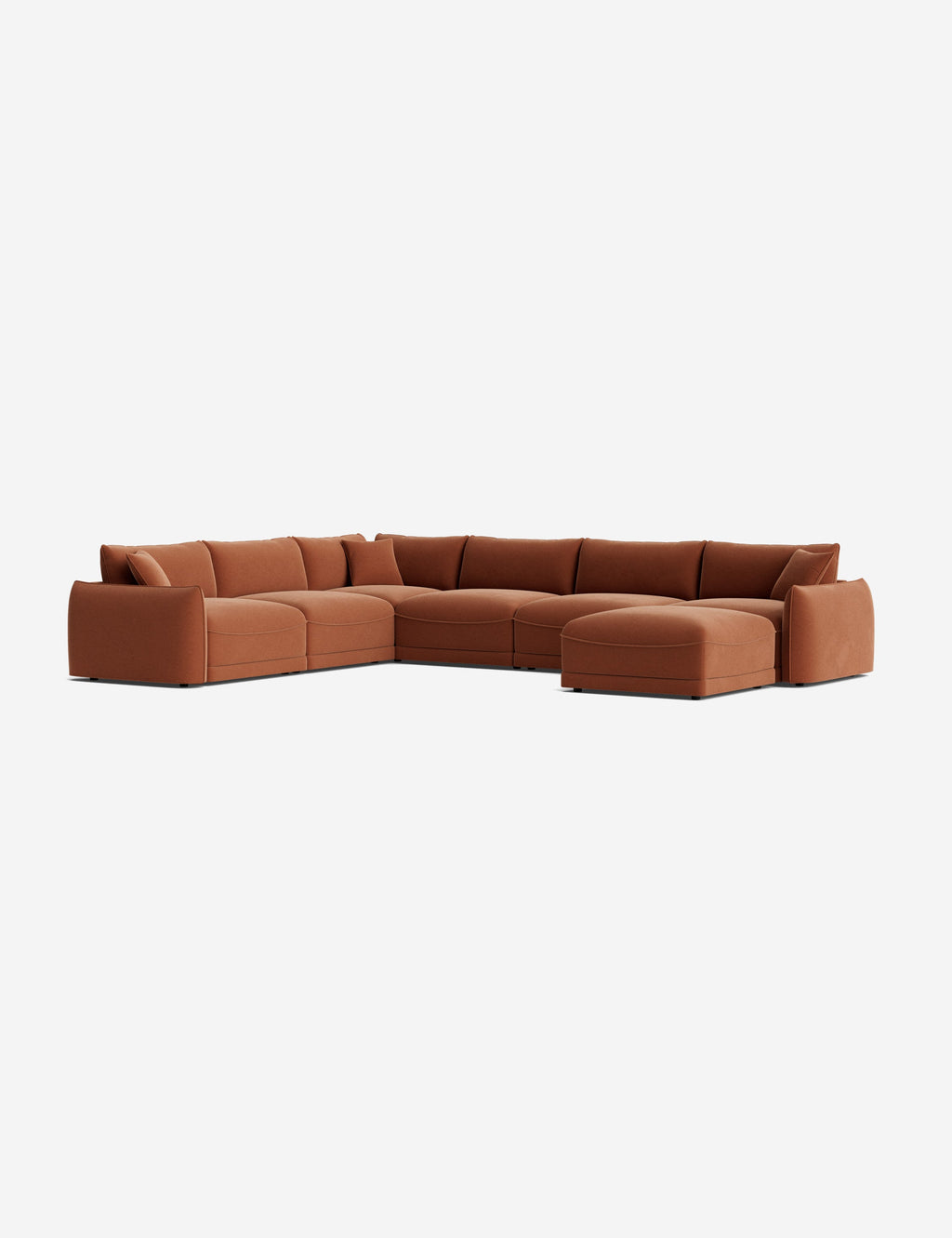Lulu and Georgia - Balmer Modular Corner Sectional Sofa With Ottoman