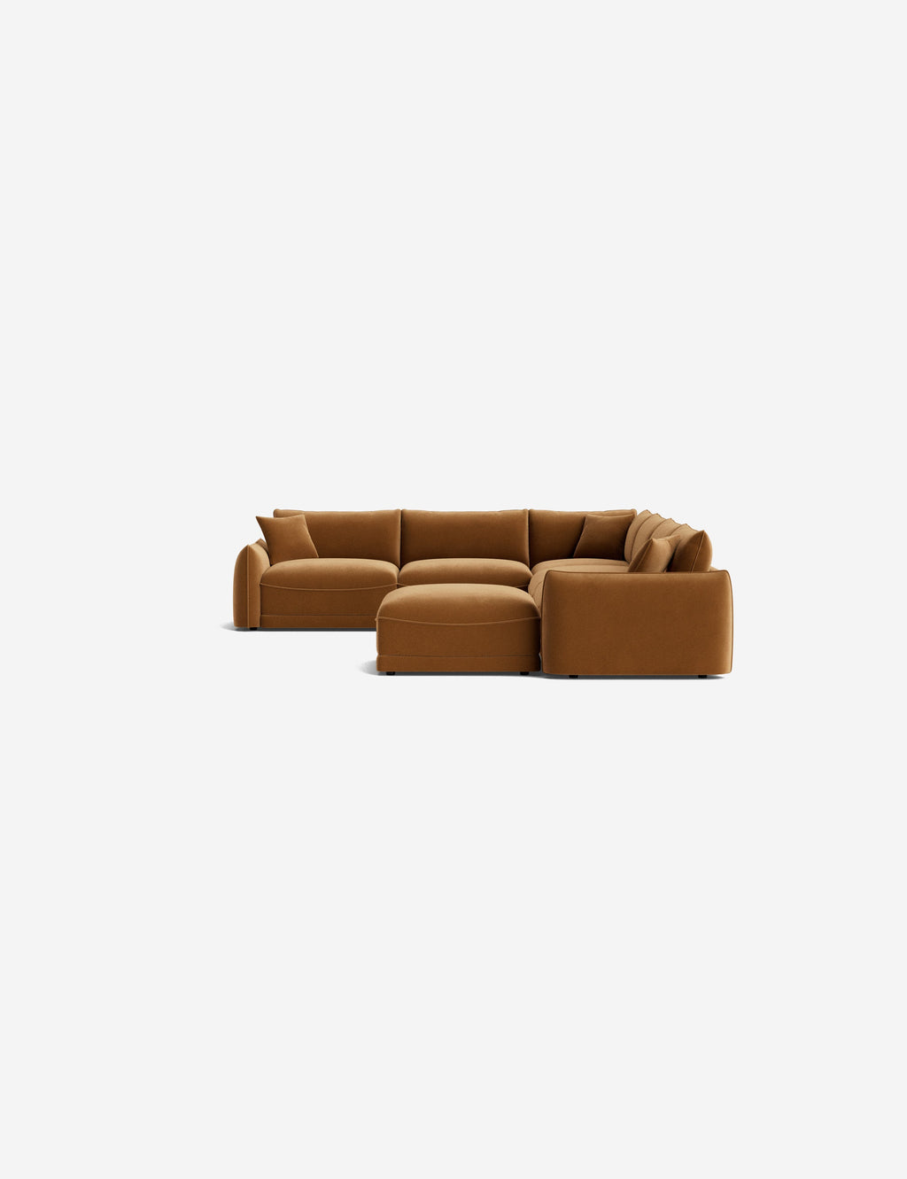 Lulu and Georgia - Balmer Modular Corner Sectional Sofa With Ottoman