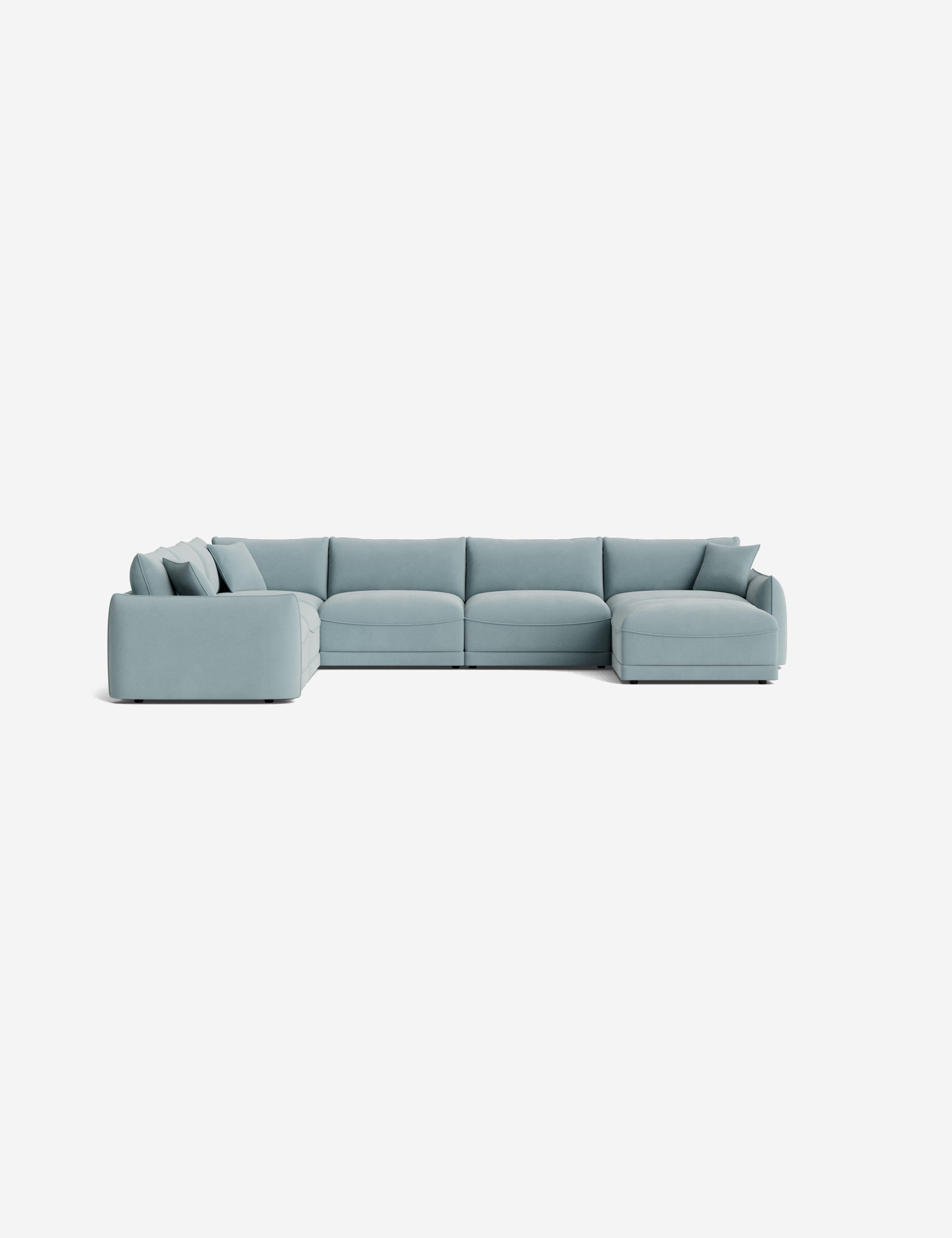 Lulu and Georgia - Balmer Modular Corner Sectional Sofa With Ottoman