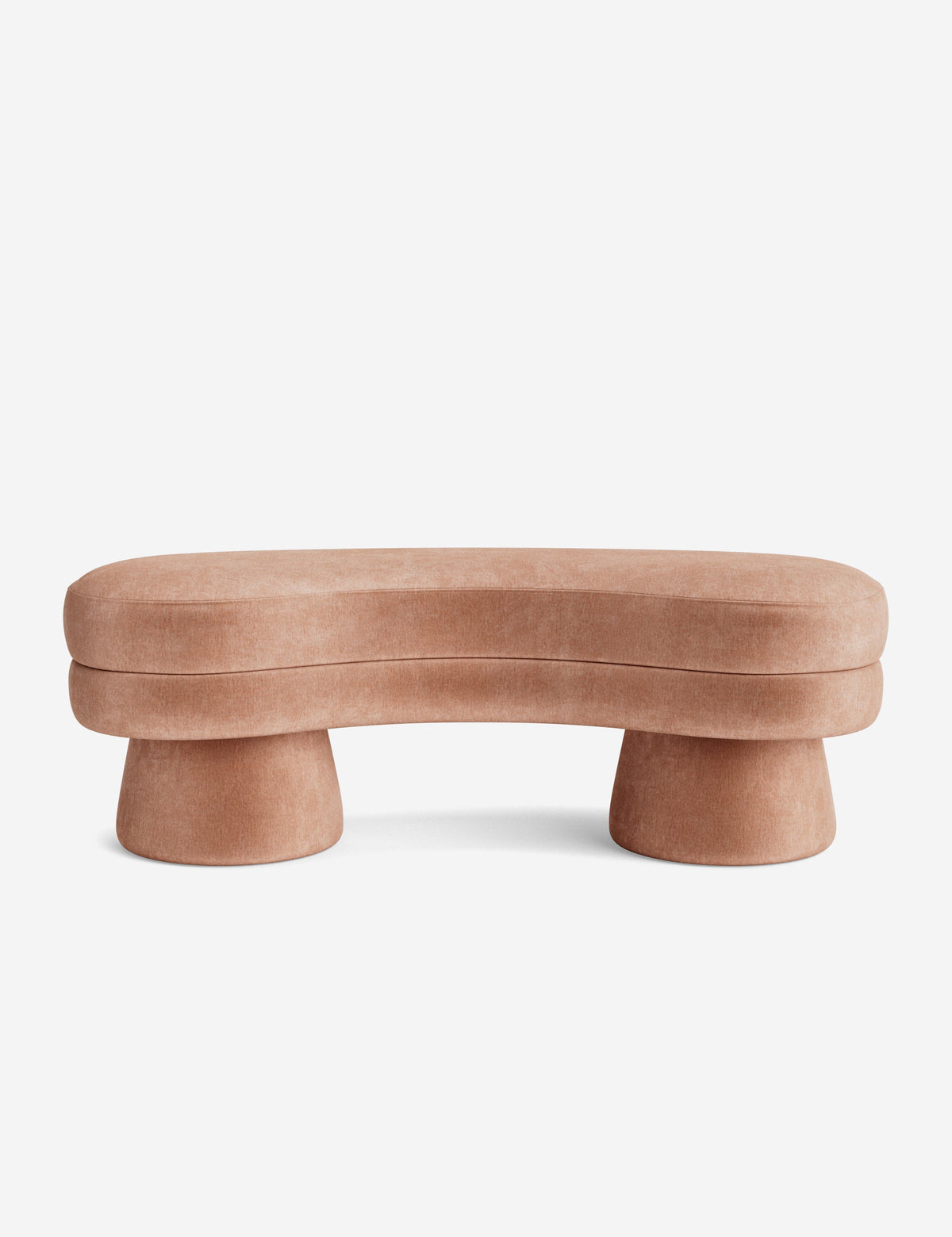 Lulu and Georgia - Open Box: Bellet Bench, Blush Performance Striated Velvet