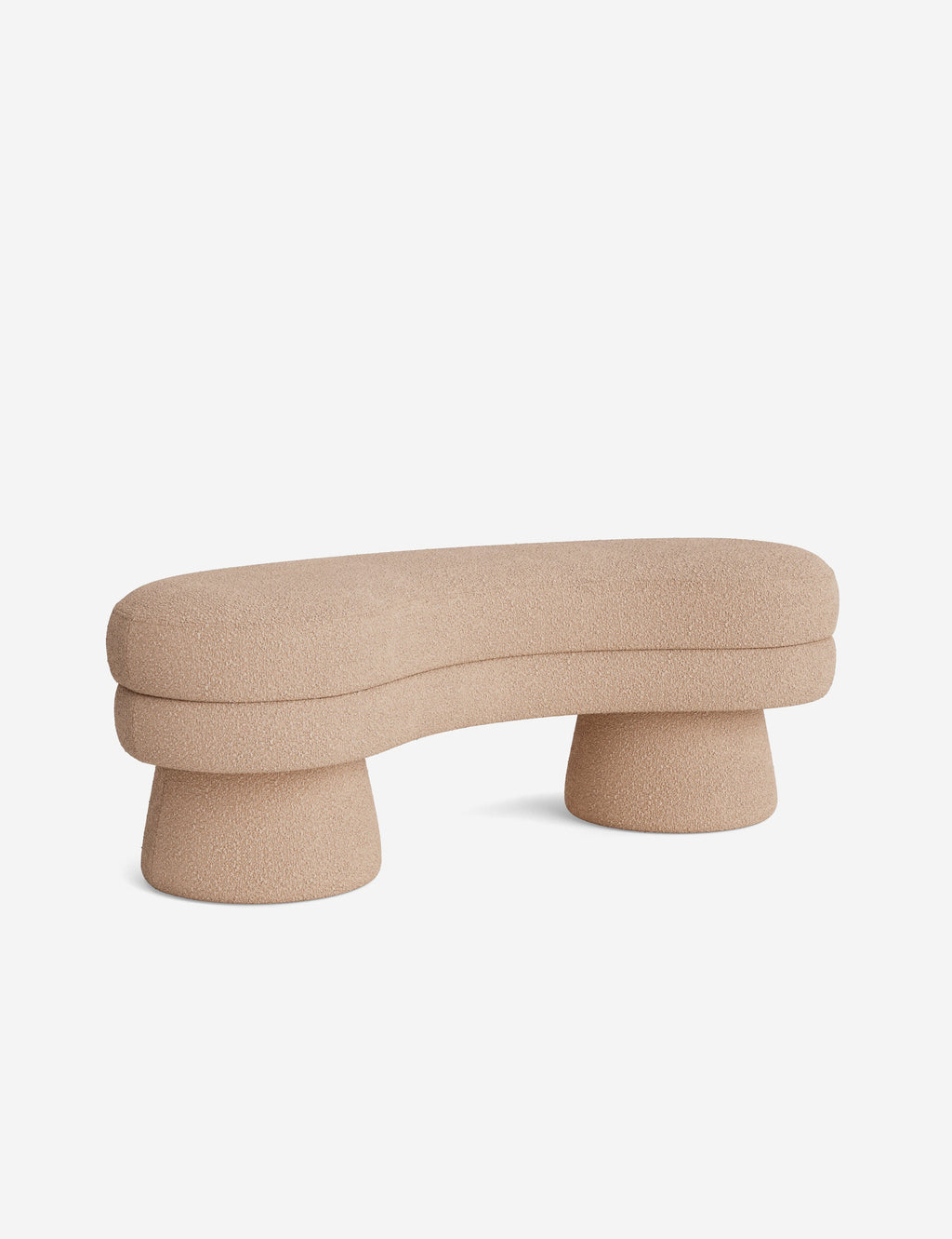 Lulu and Georgia - Open Box: Bellet Bench, Pearl Luxe Boucle