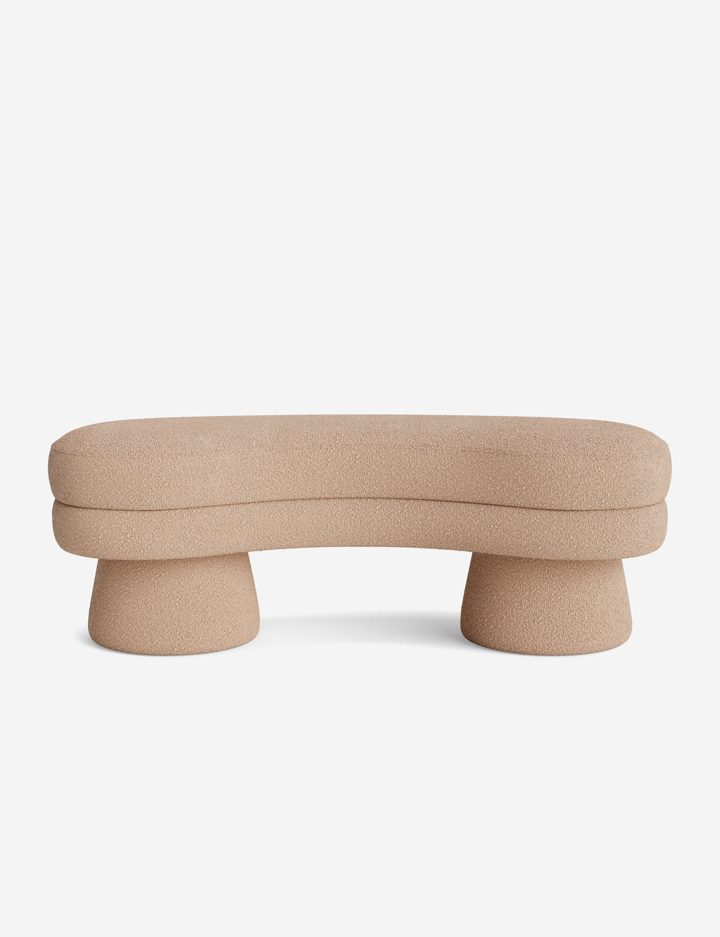 Lulu and Georgia - Open Box: Bellet Bench, Pearl Luxe Boucle