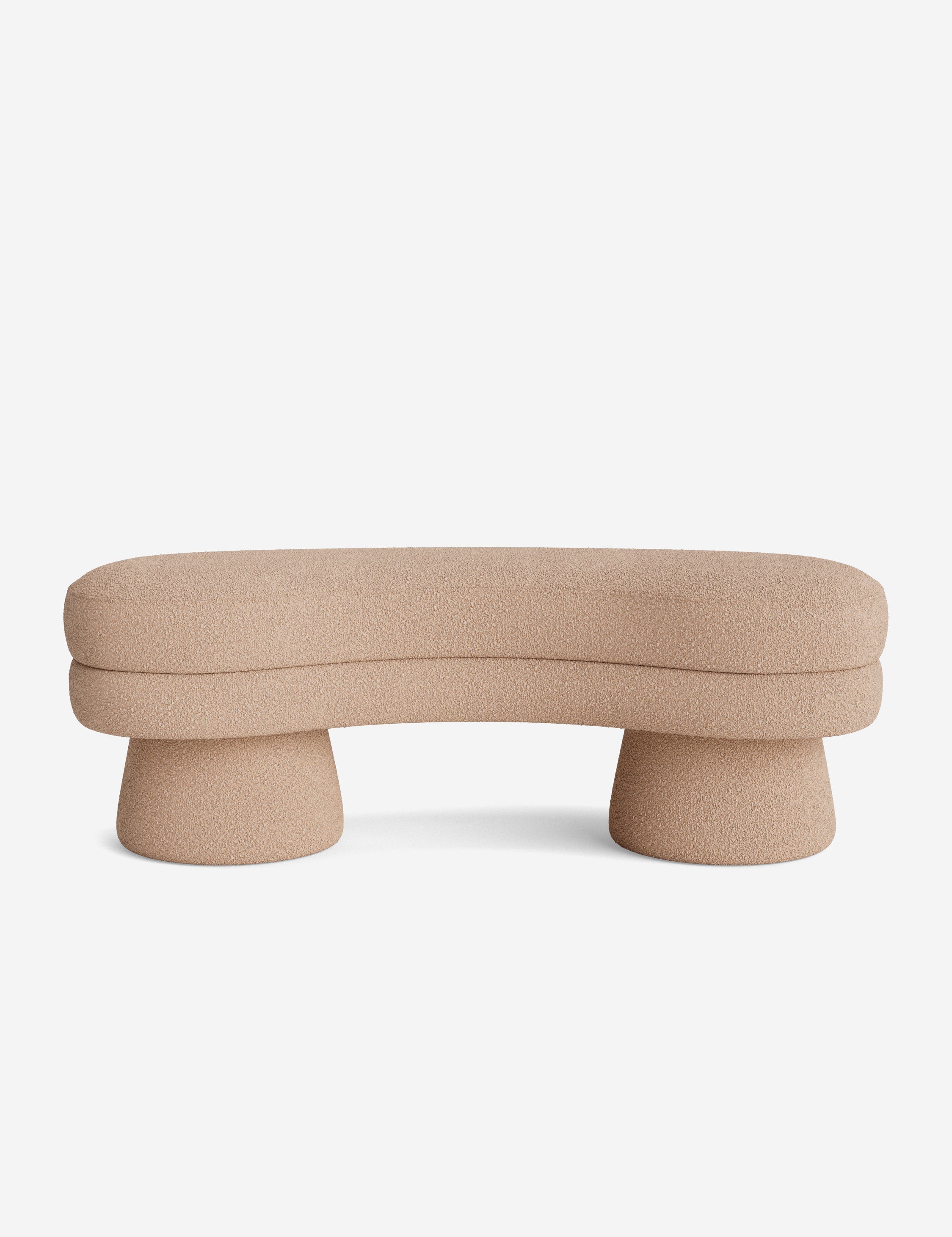 Lulu and Georgia - Open Box: Bellet Bench, Pearl Luxe Boucle