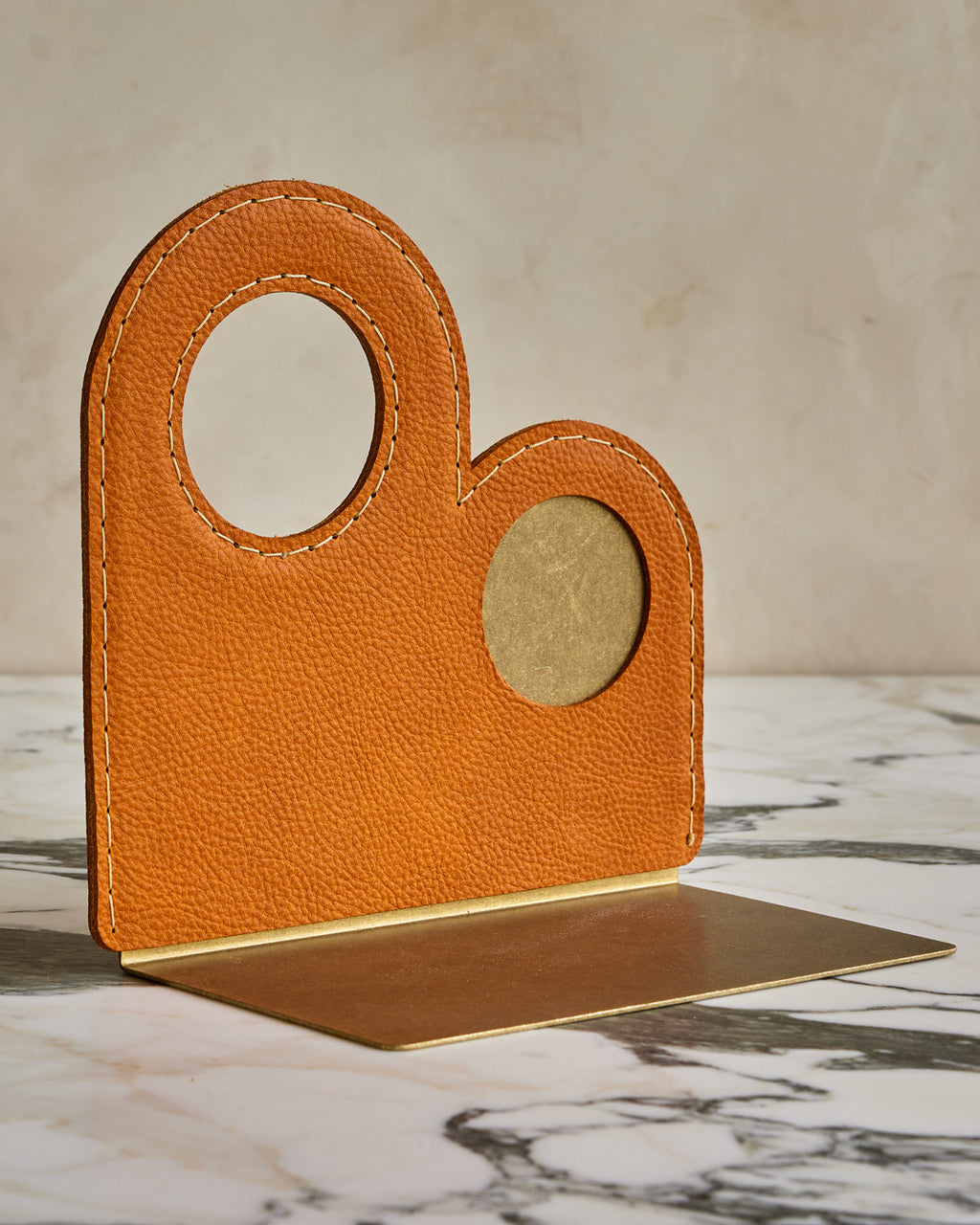 Lostine - Agatha Brass and Leather Bookends